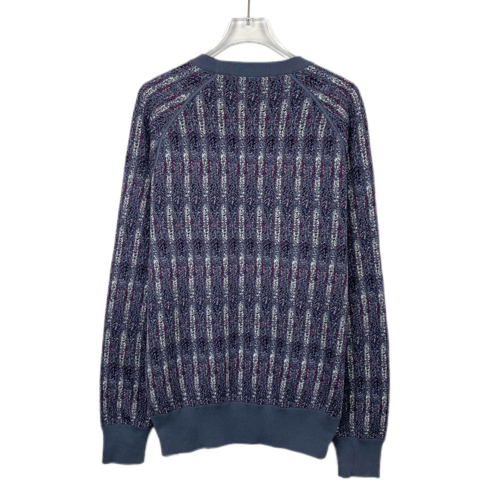 Louis Vuitton Louis Vuitton Purple Logo Patch Cotton Knit Sweater (Size S) Size S / US 4 / IT 40 - 8 Thumbnail