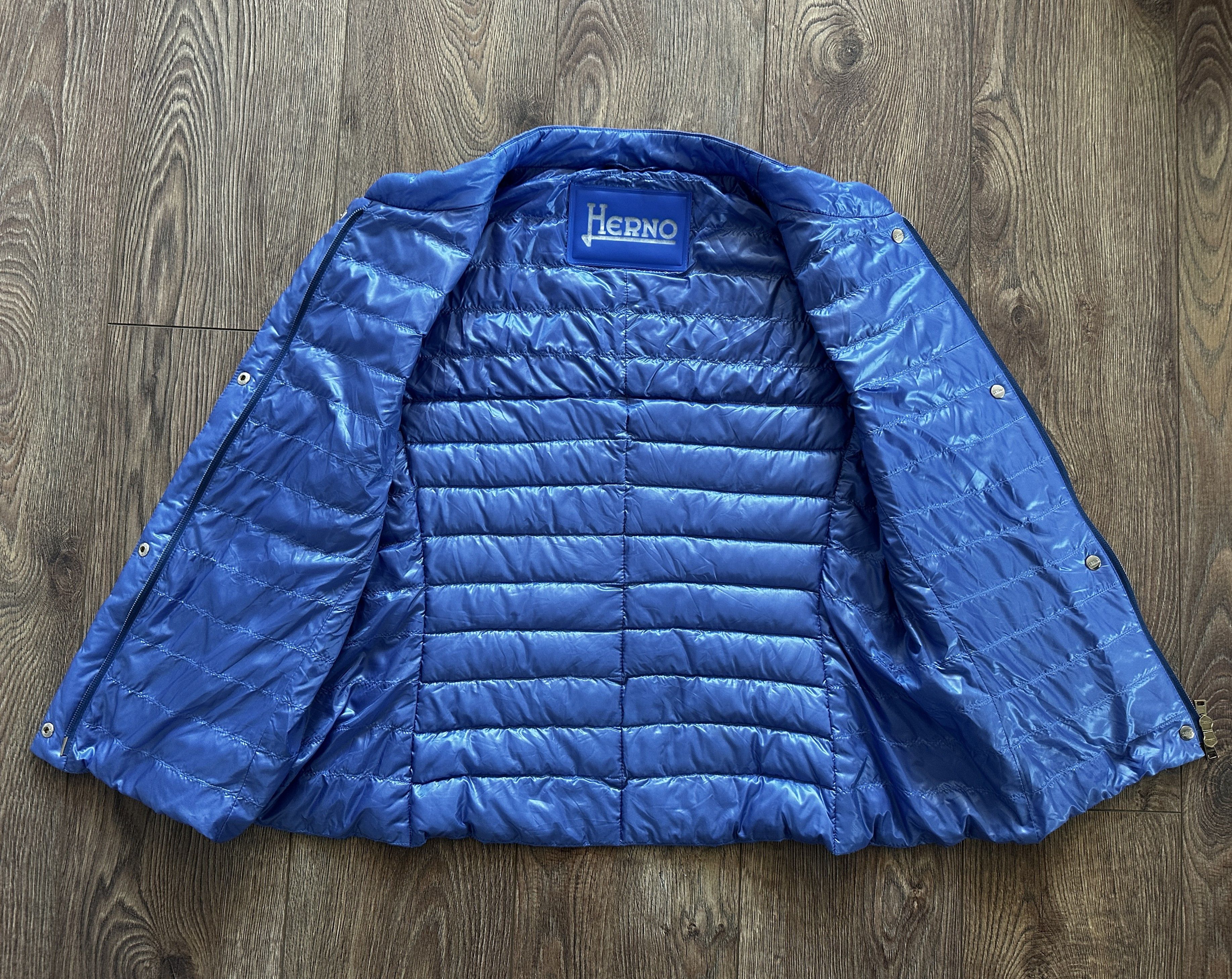 Herno HERNO Full Zip Quilted Down Vest Blue Luxury Brand Fashion Size L / US 10 / IT 46 - 21 Thumbnail