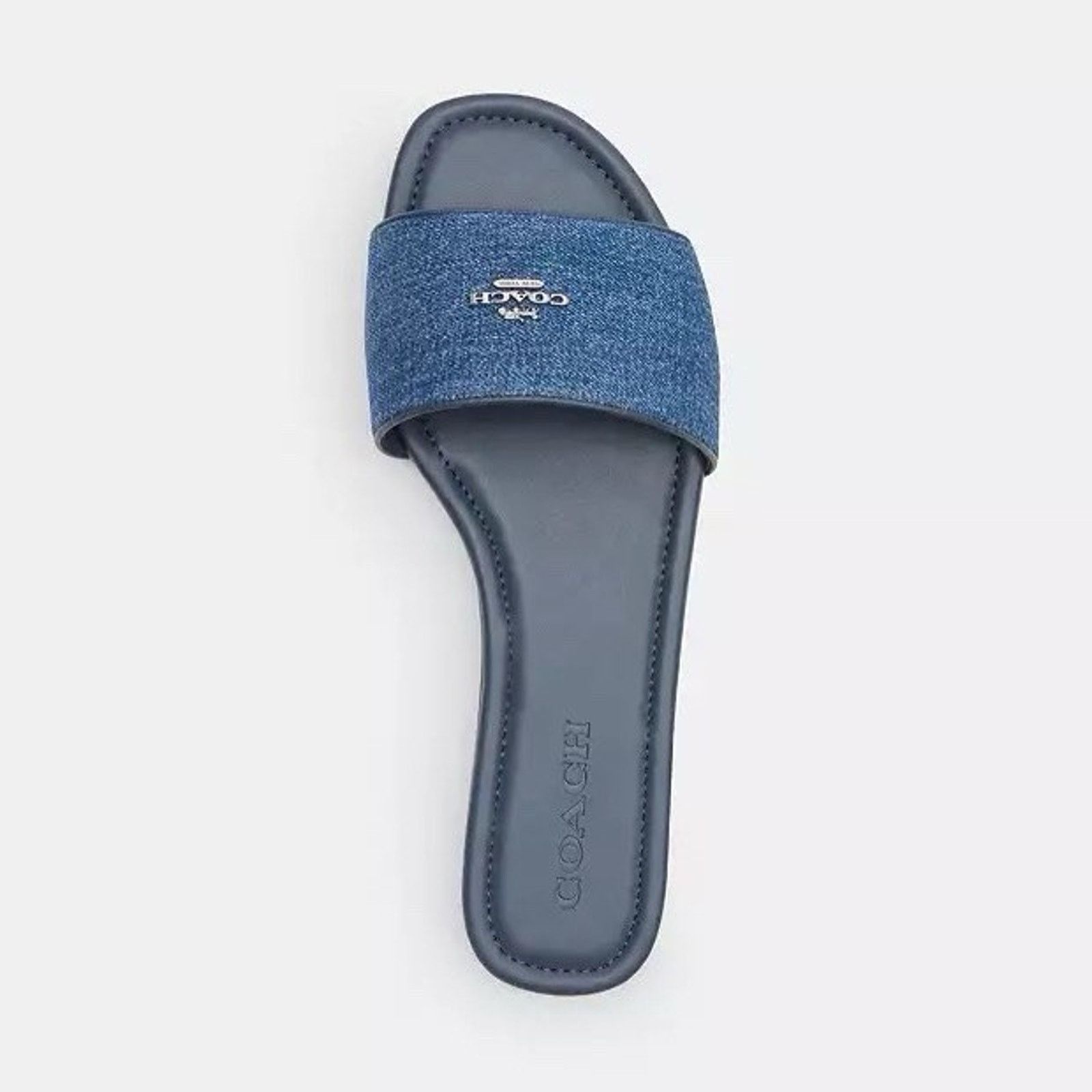 NEW COACH Women's Slide Sandal Denim CAQ70 US 5