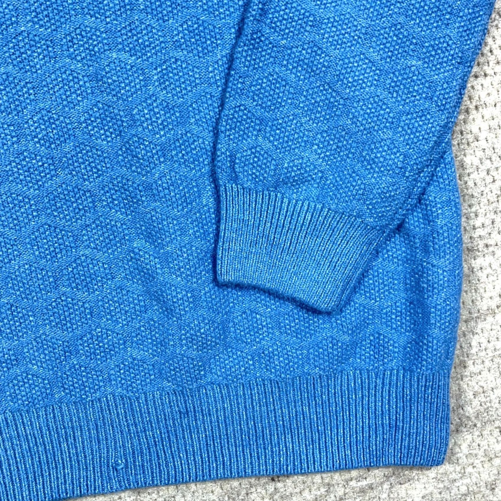Southern Proper Southern Proper Sweater Men 4X Light Blue Pullover Knit 1/4 Zip Mock Neck Casual Workwear Big & Tall Shirt Size US XXL / EU 58 / 5 - 4 Thumbnail