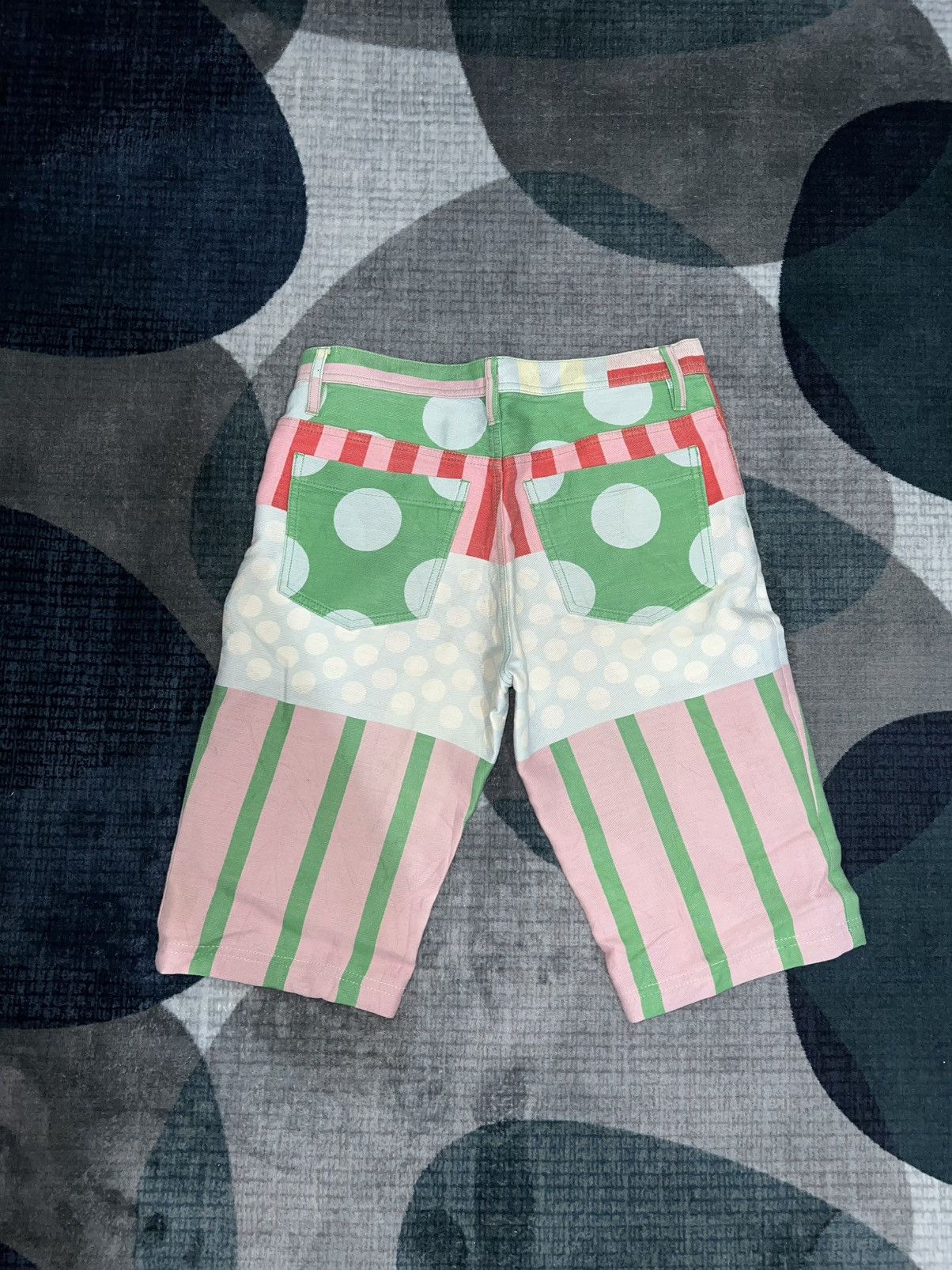 Issey Miyake Rare! 2000s Pleats Please - Mixed Print Pop Art Short Size US 28 / EU 44 - 3 Thumbnail