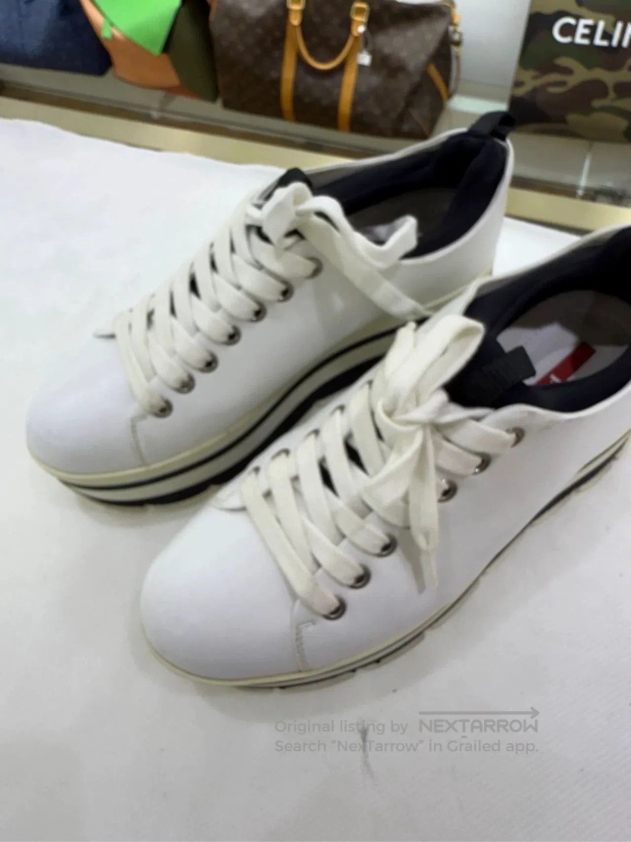 Prada Prada White Platform Casual Shoes. Size US 5 / IT 35 - 1 Thumbnail