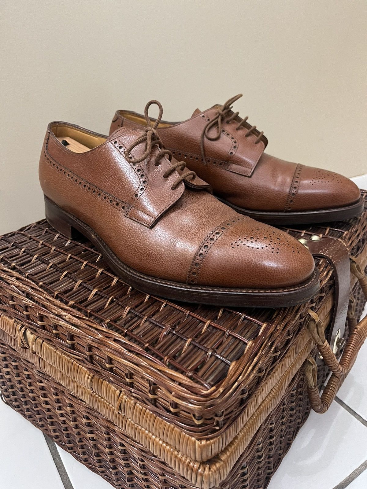 John Lobb John Lobb Brown Leather Oxfords Size US 11.5 / EU 44-45 - 2 Thumbnail
