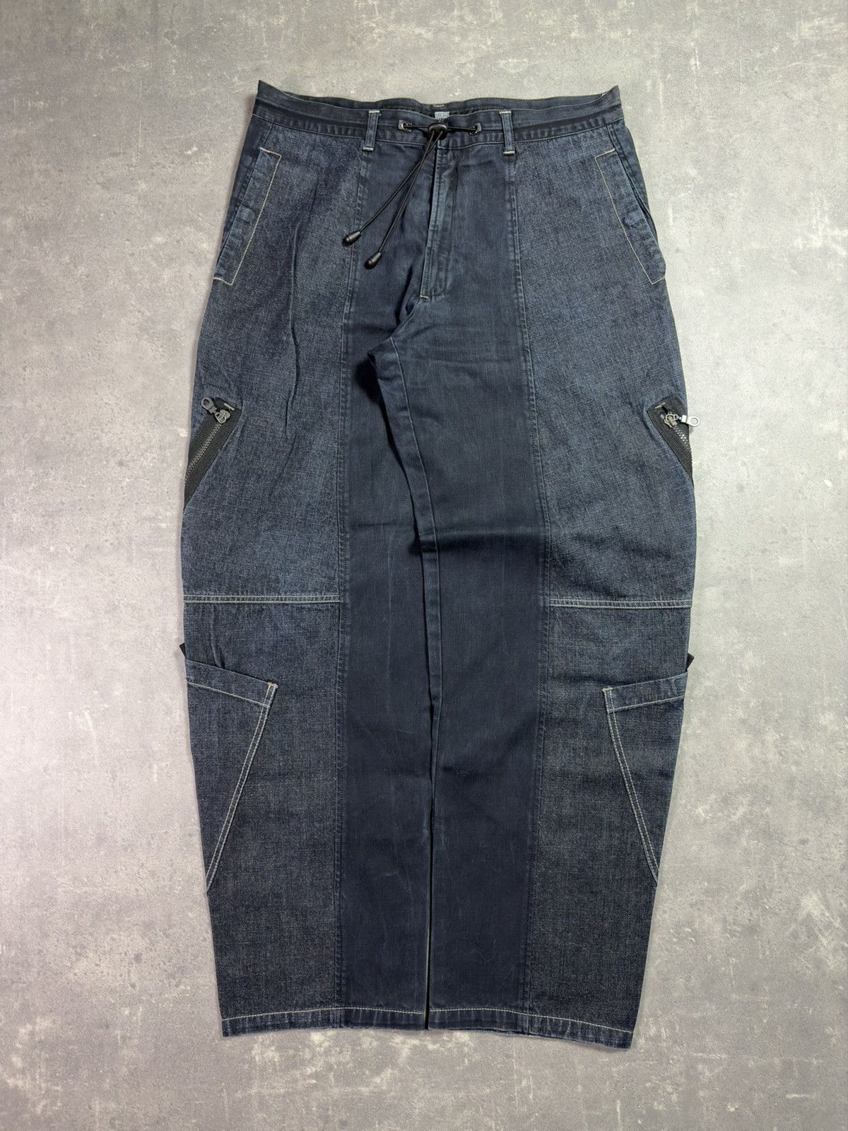 Marithe + Francois Girbaud 00s Marithe + Francois Girbaud Baggy Cargo Zipped Denim 33 Size US 33 - 1 Thumbnail