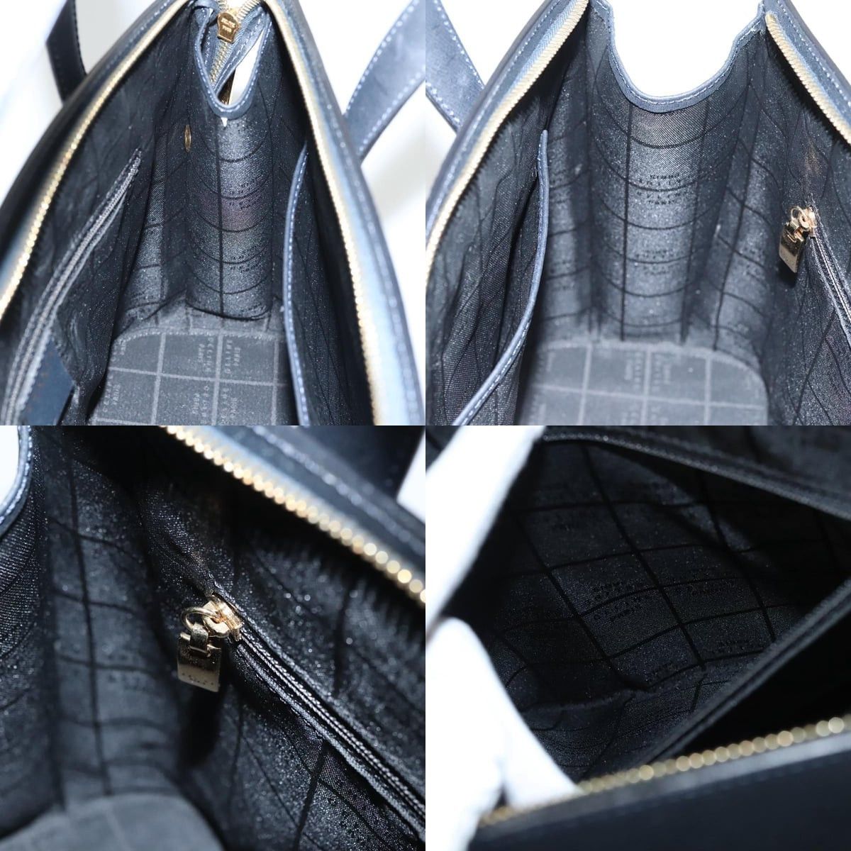 Celine CELINE Hand Bag Leather Navy Gold Size ONE SIZE - 12 Thumbnail