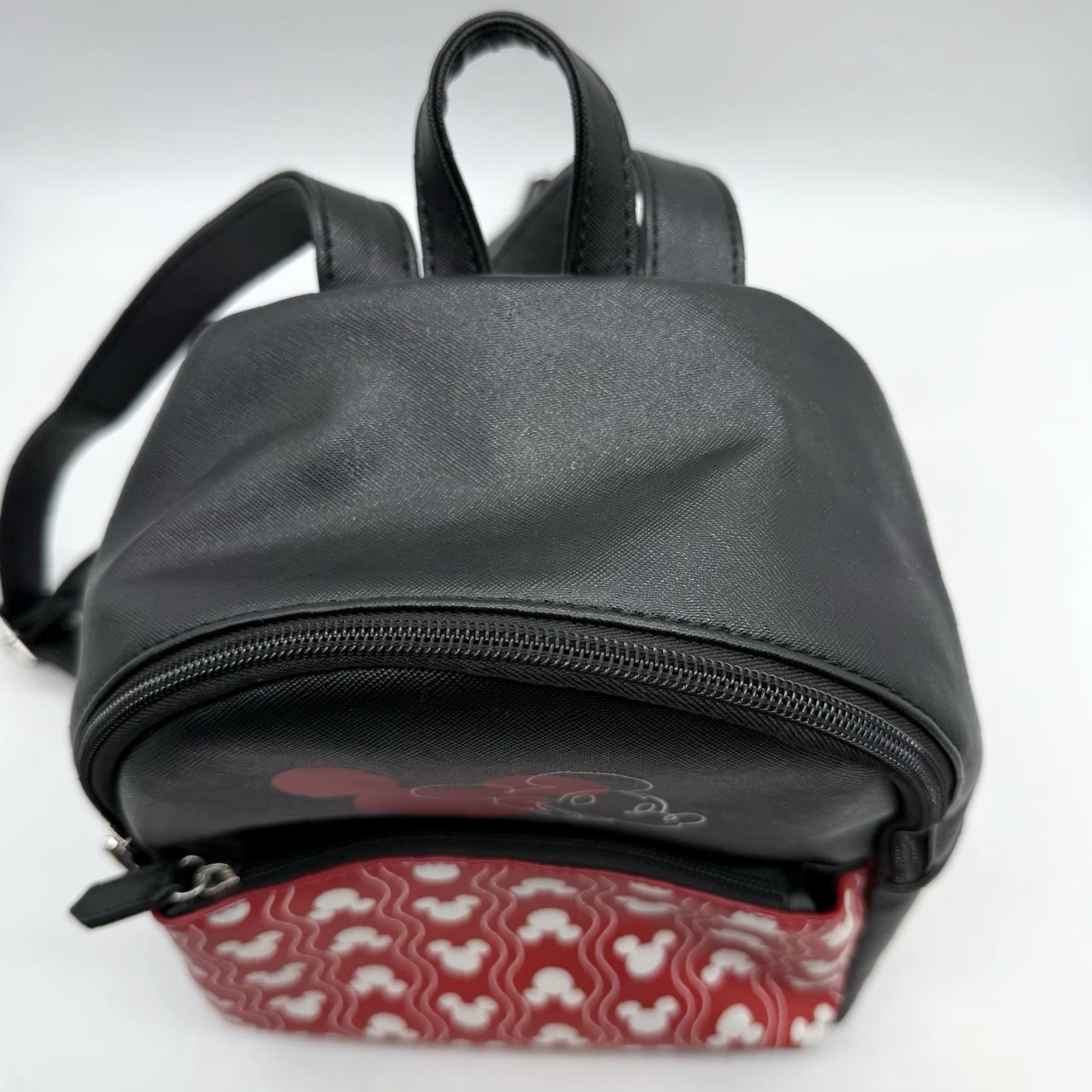 Disney DANIELLE NICOLE Mickey Mouse Mini Backpack Black Red By “DANI” Womens Small Bag, Polyurethane, Zebra? Size ONE SIZE - 6 Thumbnail