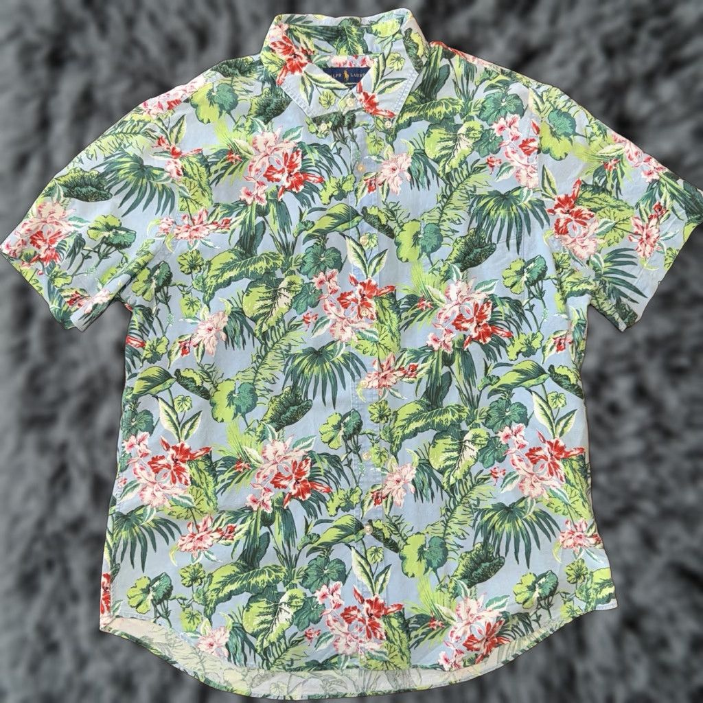 Polo Ralph Lauren Polo Ralph Lauren Shirt Men’s XXL Slim Fit Floral Tropical Beach Hawaiian Size US XXL / EU 58 / 5 - 1 Thumbnail