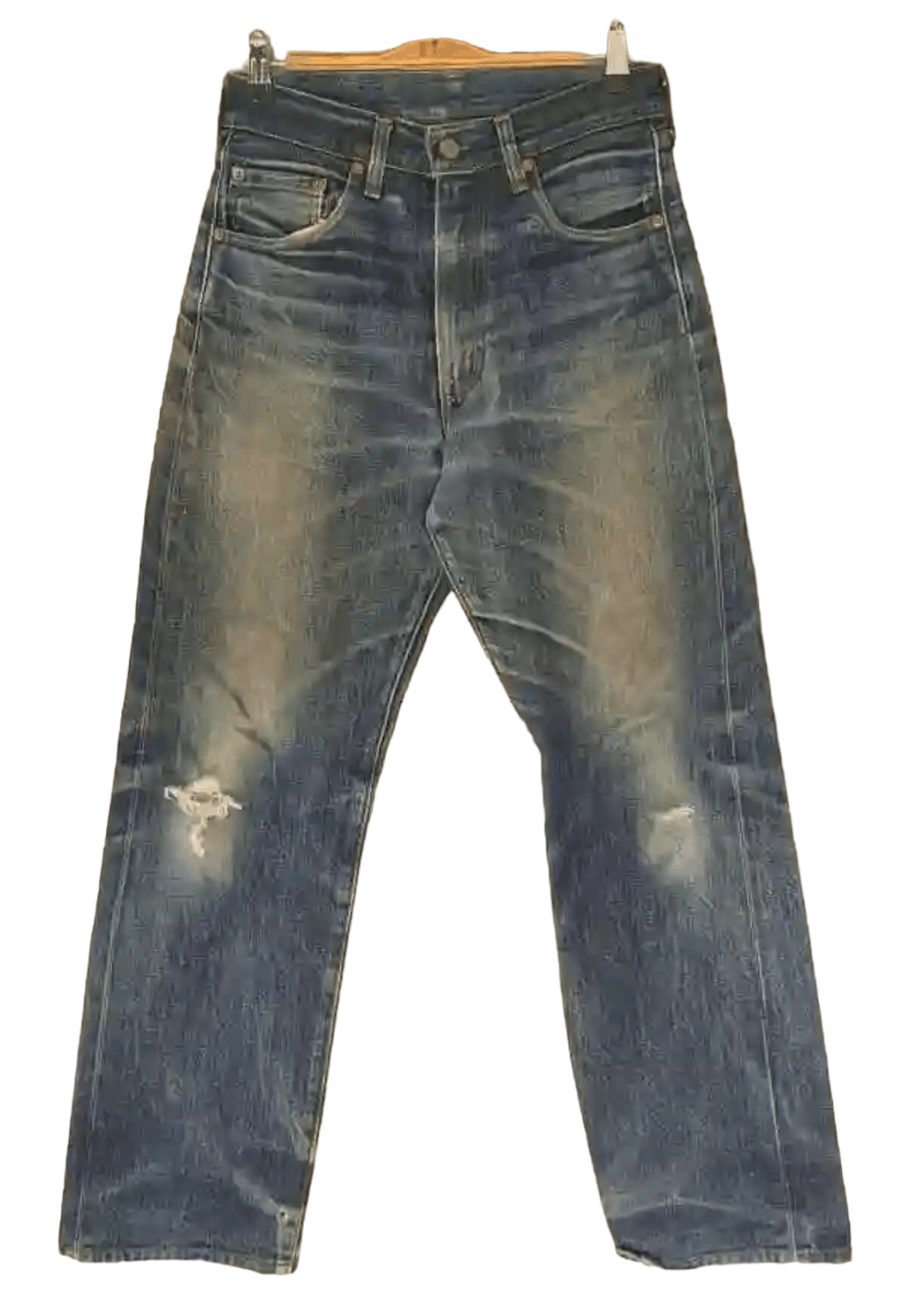 image of Big E VTG Levis 504Z Selvedge Distressed Denim in Blue, Men's (Size 28)