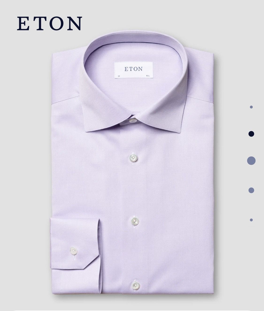 Eton Eton Light Purple Signature Twill Shirt – Made to Measure Size US L / EU 52-54 / 3 - 8 Thumbnail