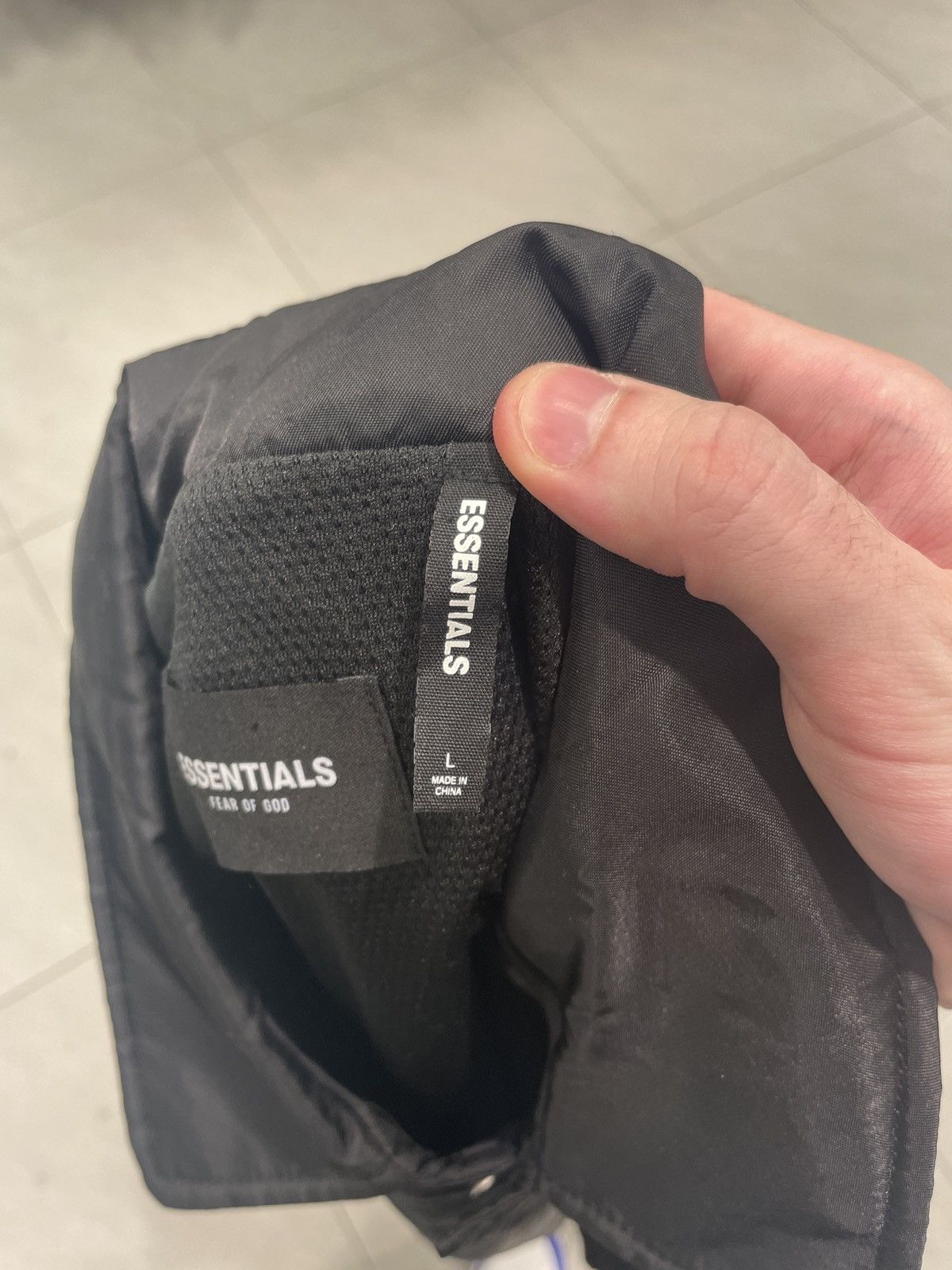 Essentials Fear of God Essentials Black Coaches Jacket L Size US L / EU 52-54 / 3 - 4 Thumbnail