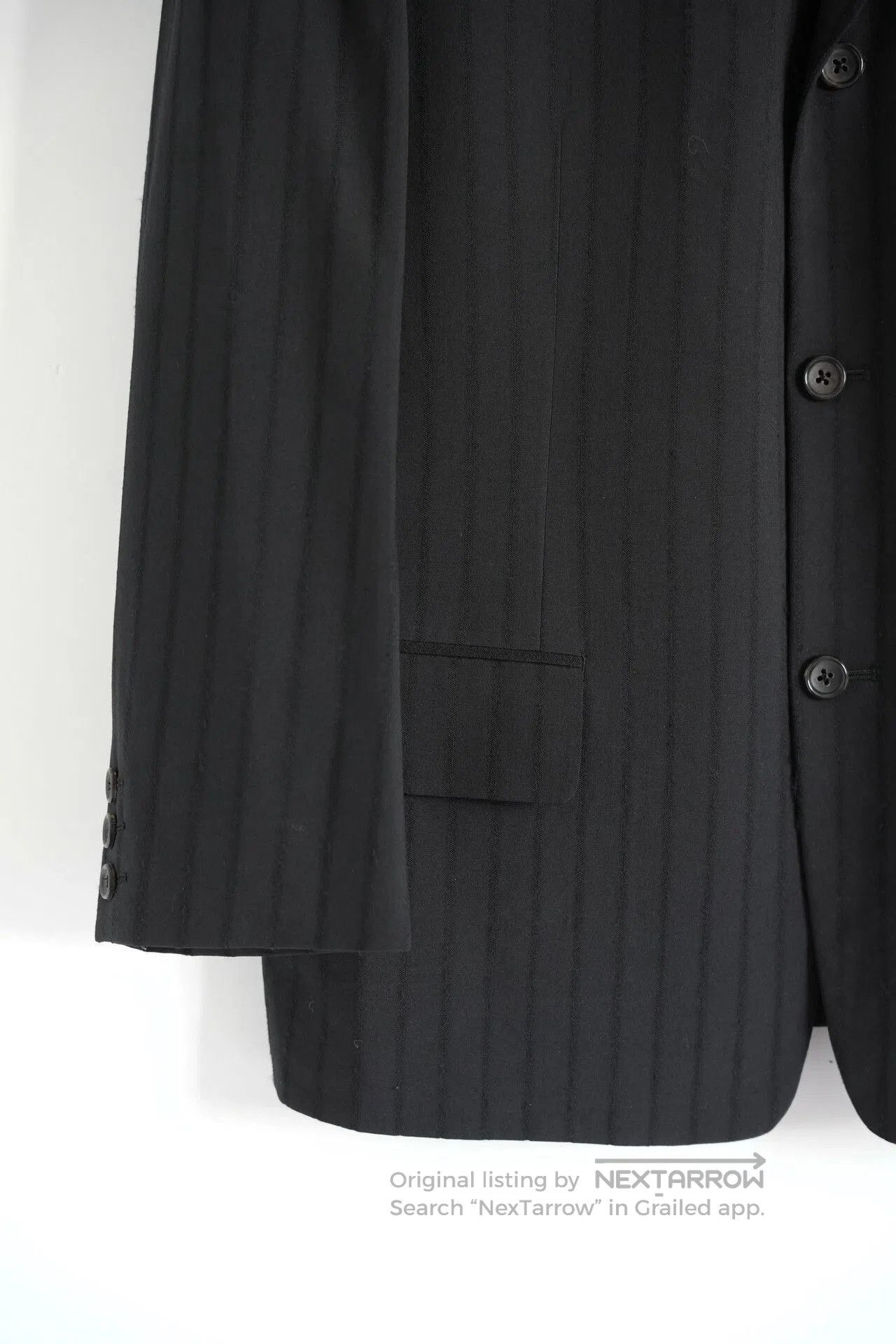 Y's for Men black pinstripe 9. Size US M / EU 48-50 / 2 - 5 Thumbnail