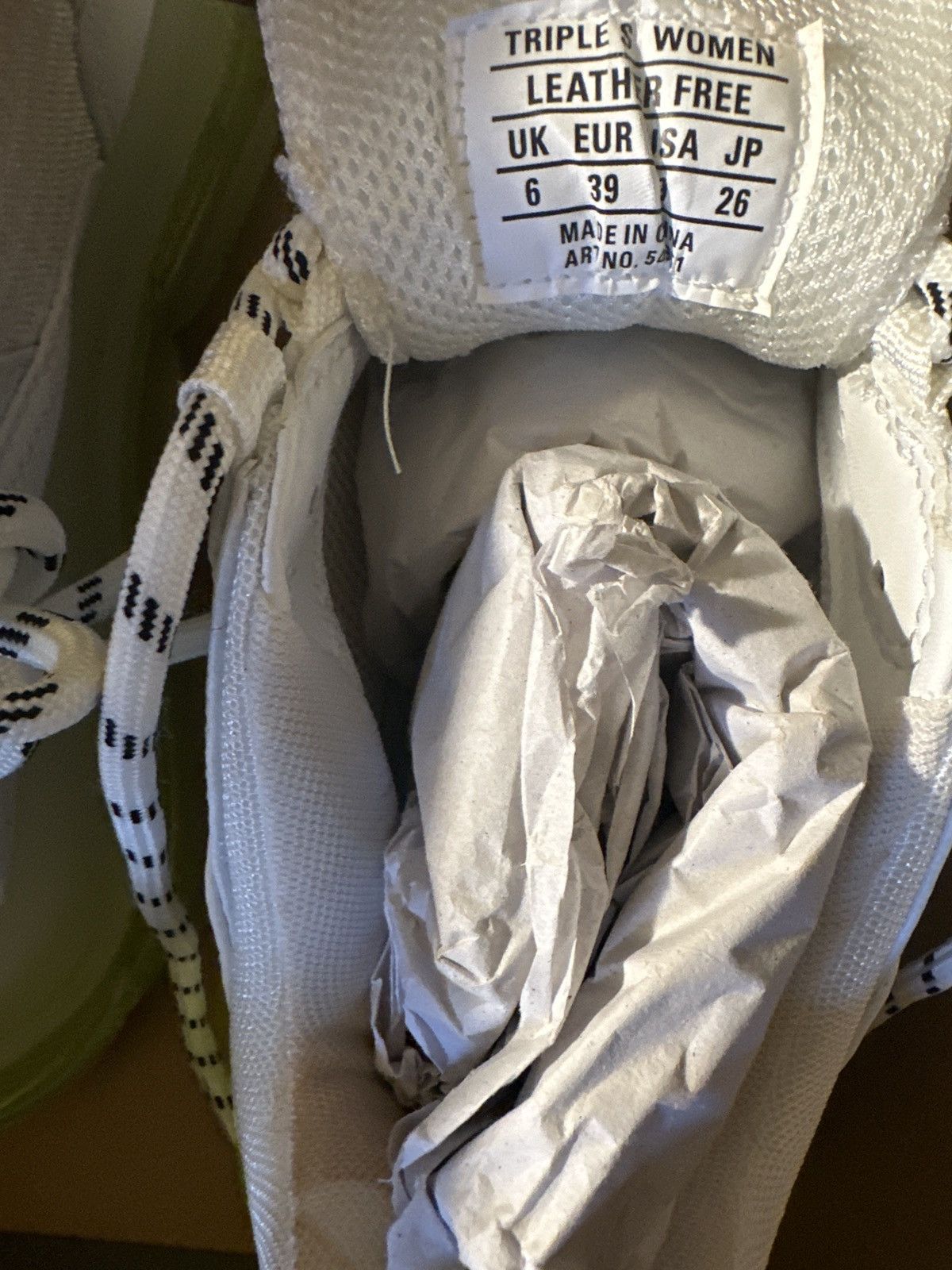 image of Balenciaga Triple S Shoes in White, Men's (Size 9)