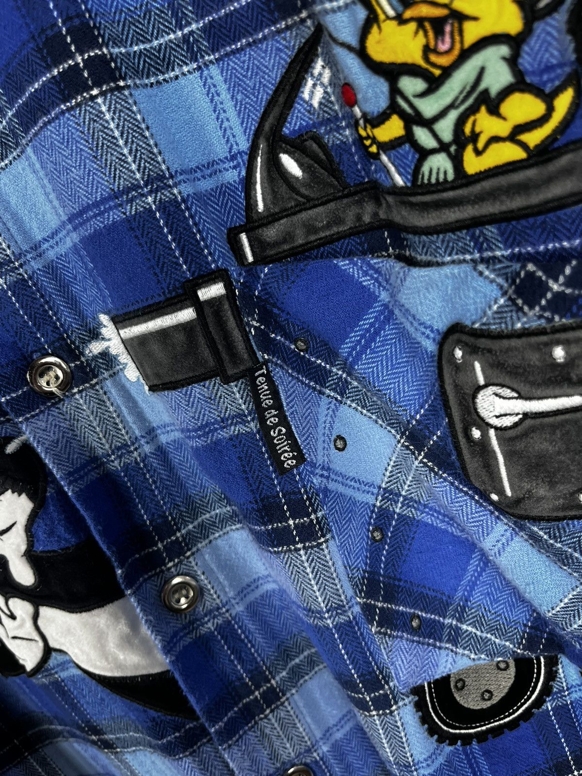 Vintage × Warner Bros Looney Tunes Shirt Button Up Flannel Merrie Melodies Size US XL / EU 56 / 4 - 6 Thumbnail
