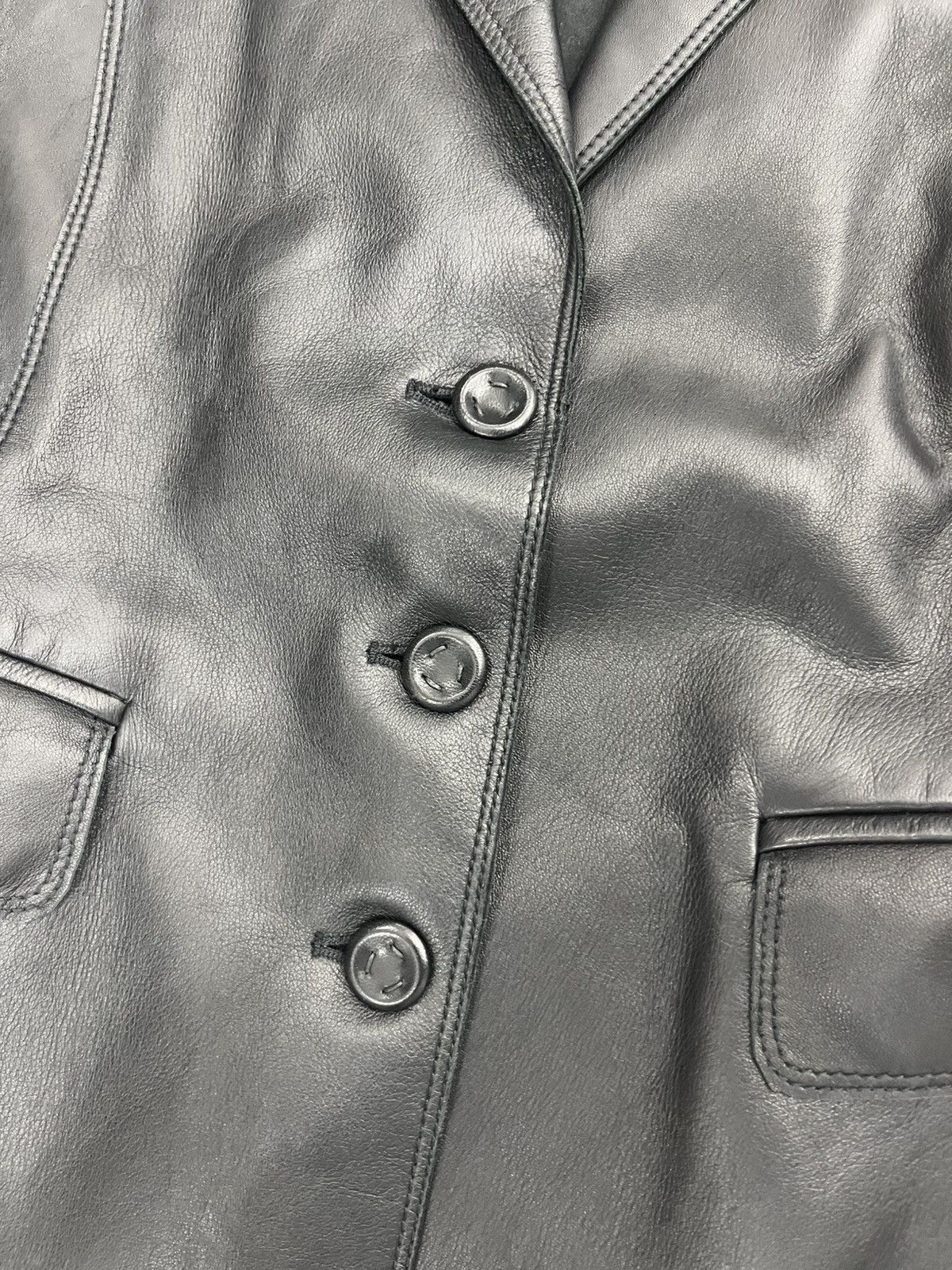 Ruffo Research 1990’s Ruffo Research Leather Blazer Size M / US 6-8 / IT 42-44 - 4 Thumbnail