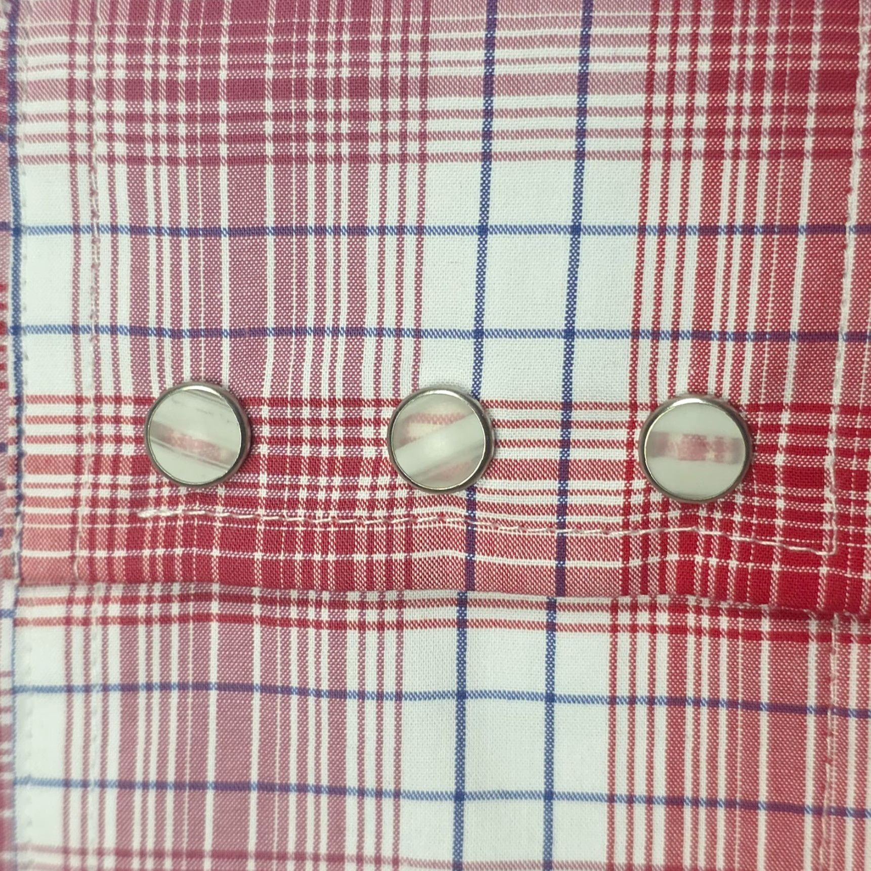 Wrangler Wrangler PBR Pearl Snap Shirt Mens Small Red White Western Rodeo Cowboy Shirt Size US S / EU 44-46 / 1 - 7 Thumbnail