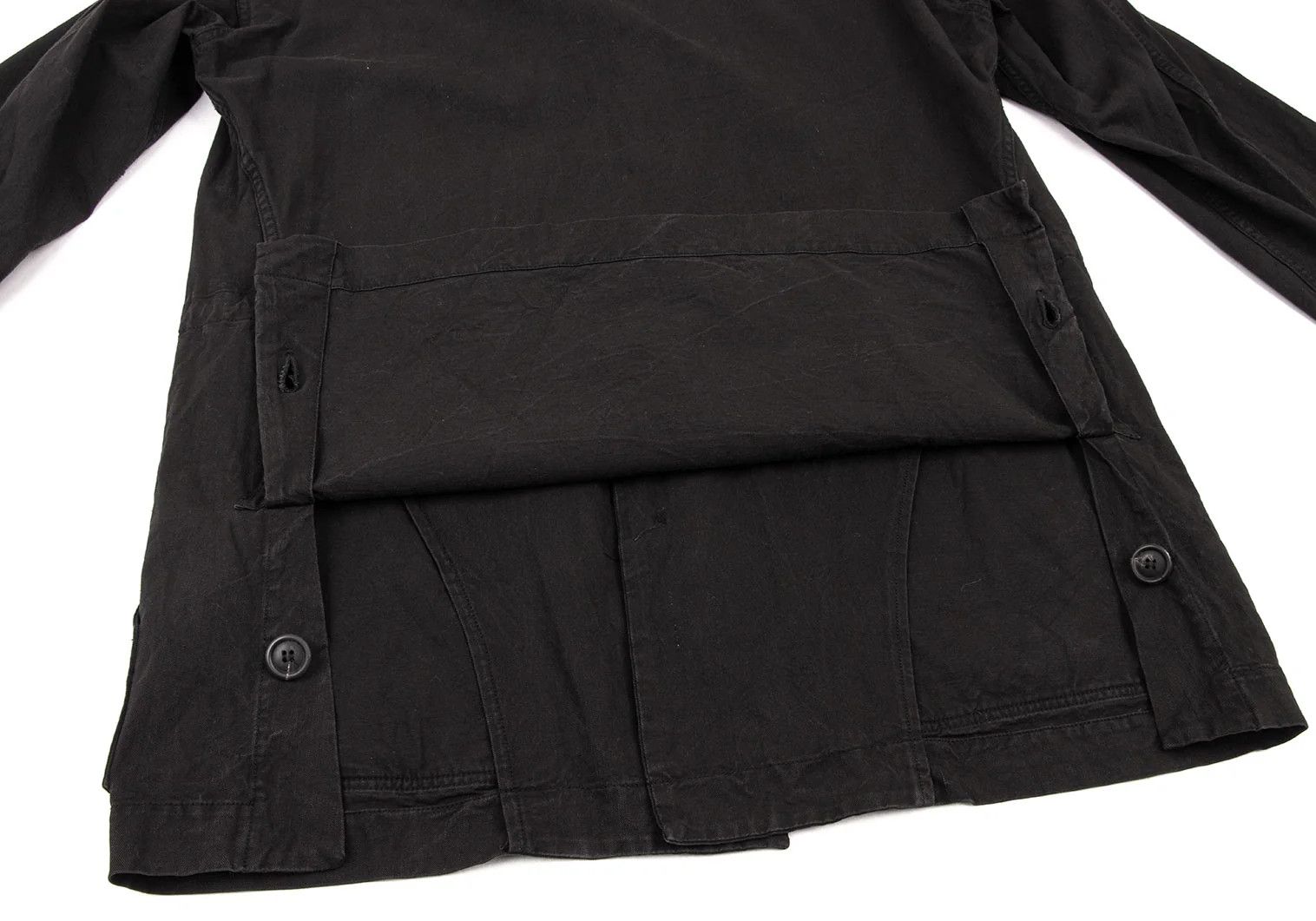 Issey Miyake Cotton Military Hoodie Jacket in Black Size S-M Size US S / EU 44-46 / 1 - 17 Thumbnail