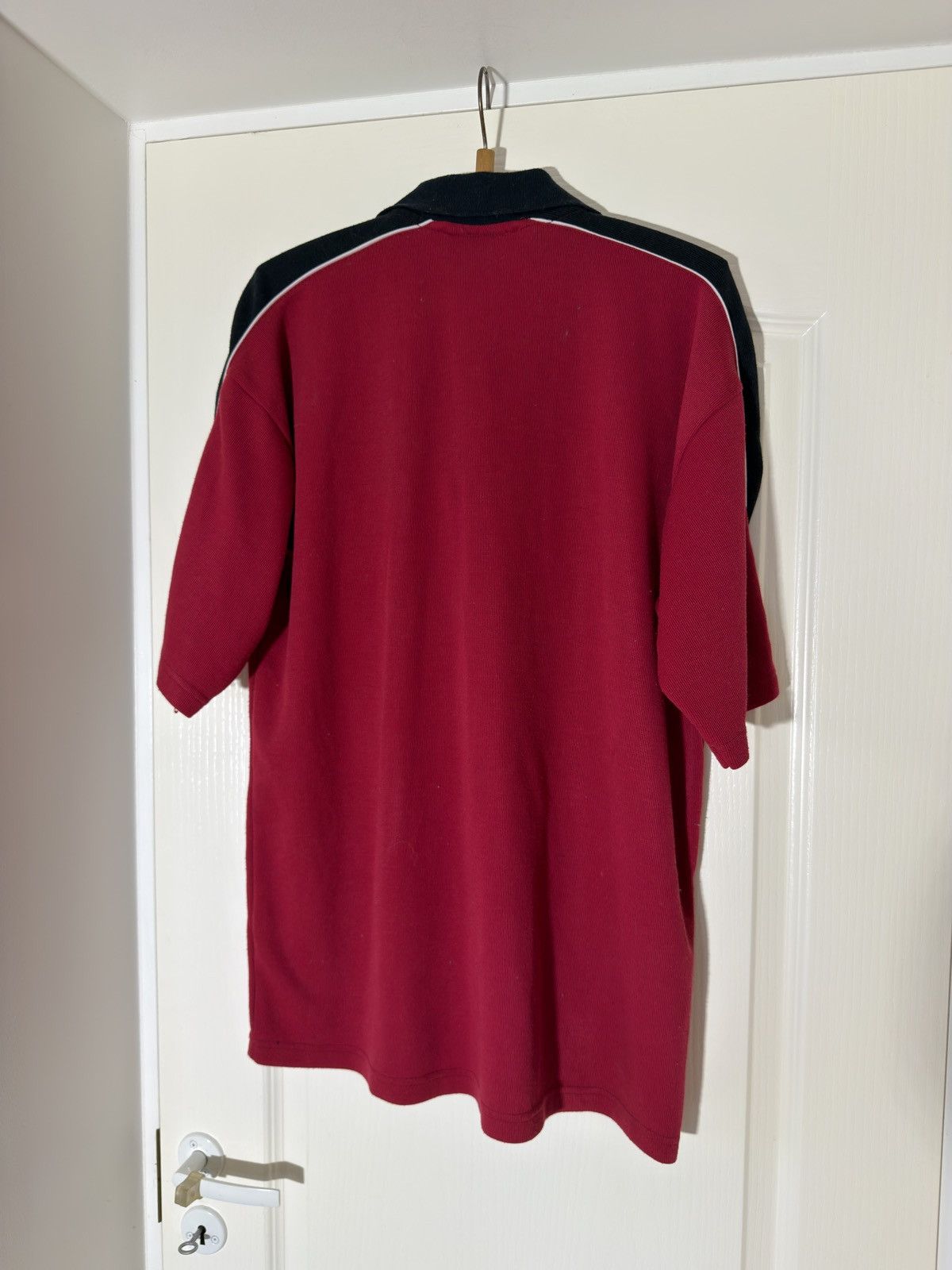 Oakley Vintage Oakley Software 1/4 Zip Ribbed Polo Shirt Red/Black Size US L / EU 52-54 / 3 - 6 Thumbnail