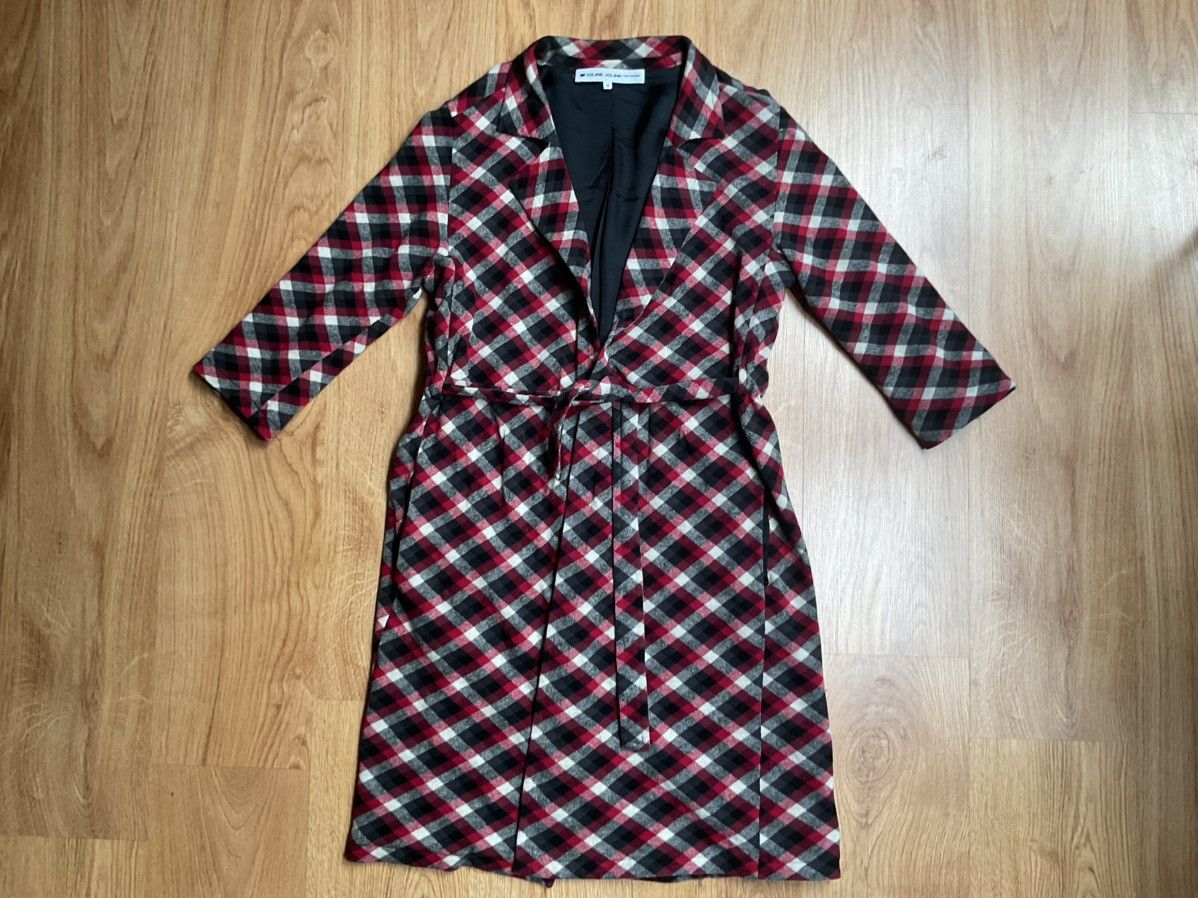 Other JOLINE JOLINK Amsterdam M Cotton Plaid Wrap Coat Robe Jacket Size M / US 6-8 / IT 42-44 - 1 Thumbnail