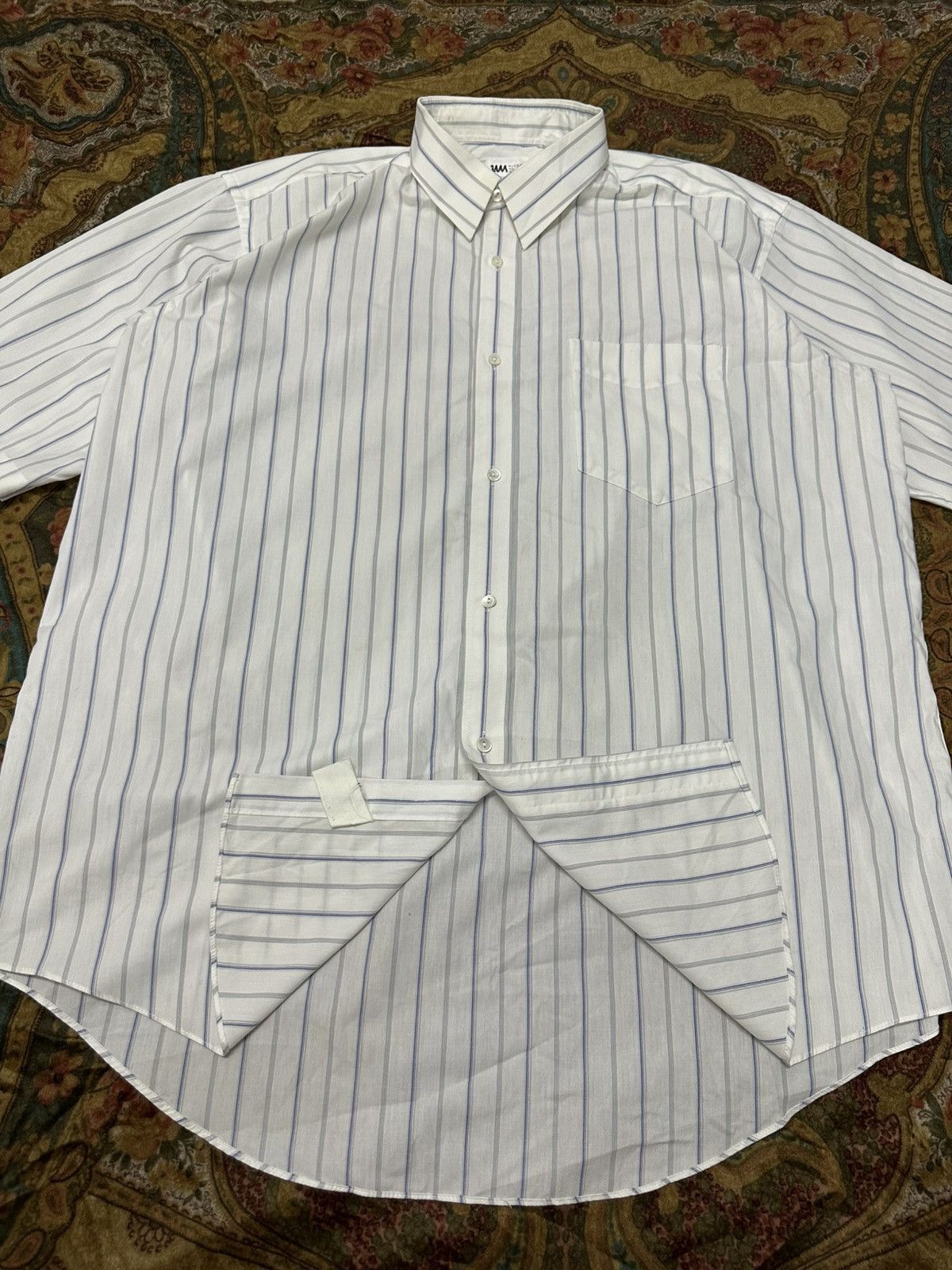 Issey Miyake 1990 - Issey Miyake Design Studio Vertical Stripe Shirt Size US XL / EU 56 / 4 - 8 Thumbnail