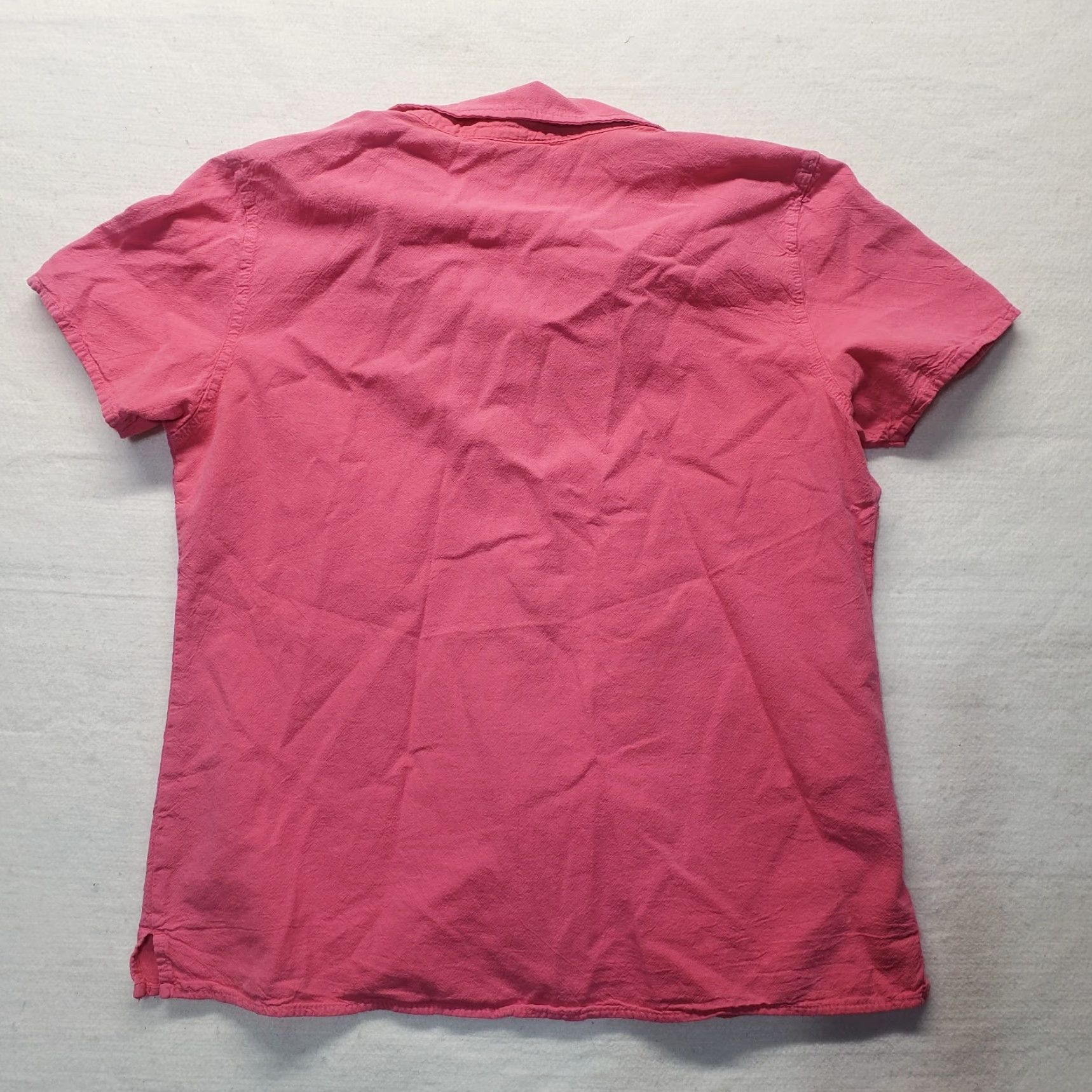 Basic Editions VINTAGE Basic Editions Women's Button-Up Shirt Short Sleeve Pink 90s Casual Medium Size M / US 6-8 / IT 42-44 - 6 Thumbnail