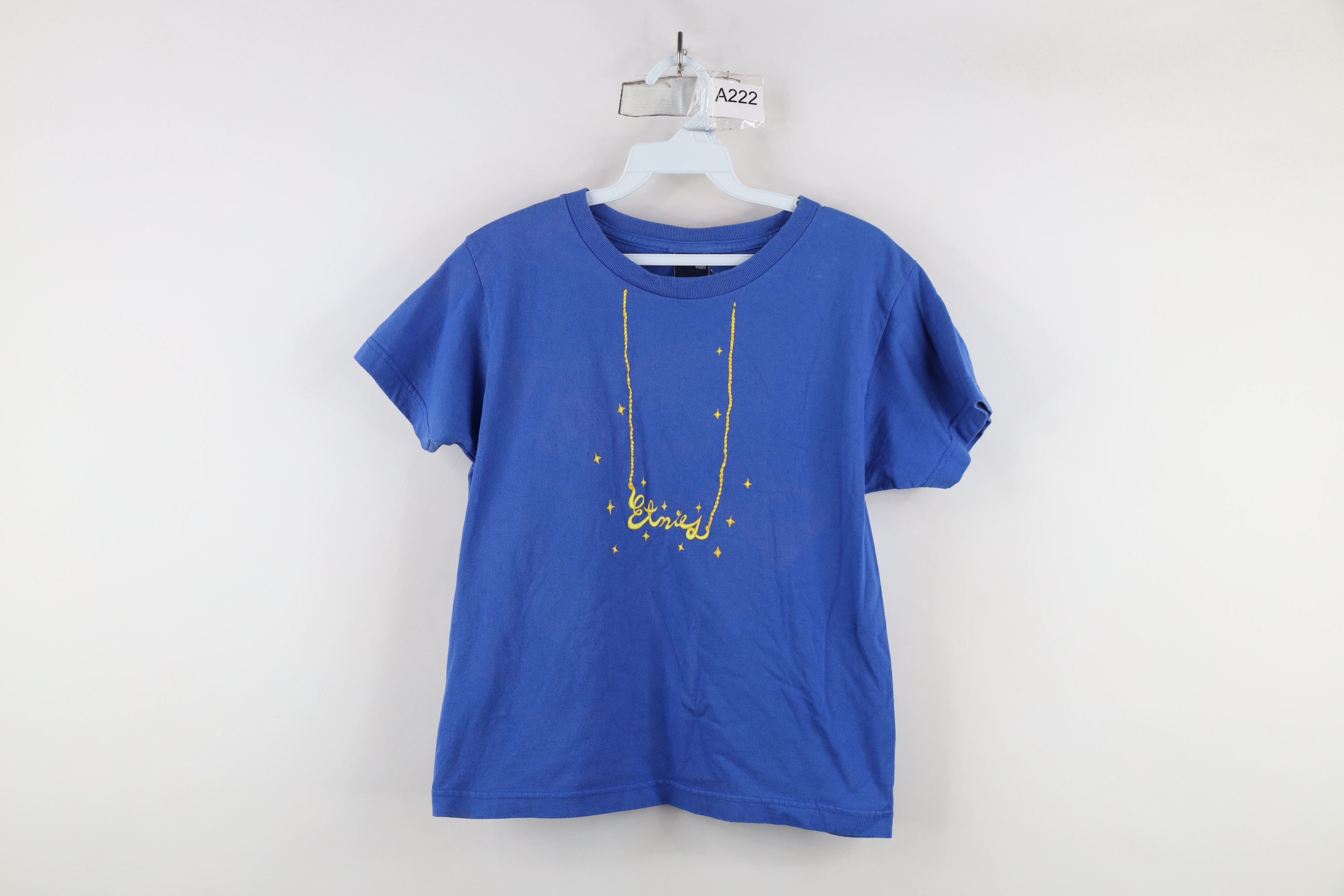 Etnies × Vintage Vintage 90s Etnies Skateboard Chain T-Shirt Blue Cotton Size L / US 10 / IT 46 - 1 Thumbnail