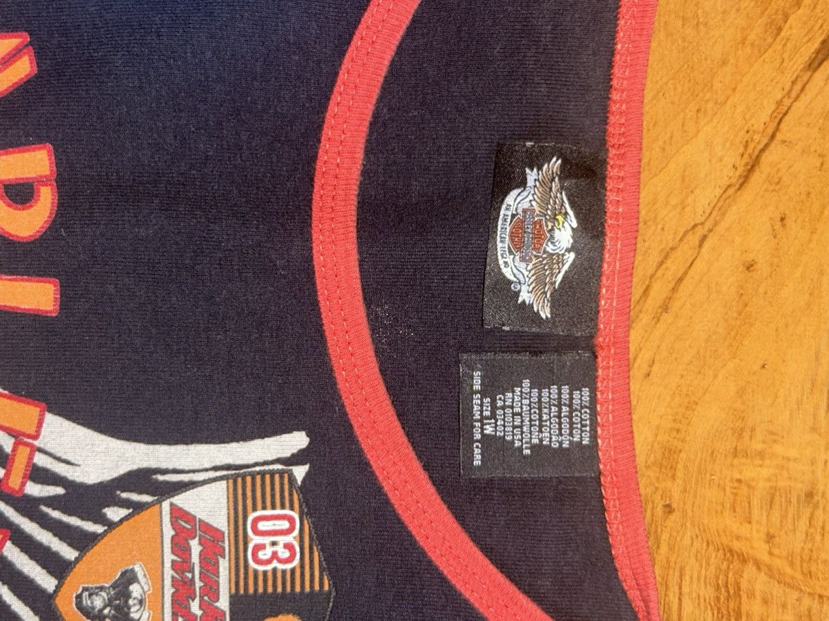 Harley Davidson × Vintage Vintage boat neck ringer Harley Davidson tee shirt Size US M / EU 48-50 / 2 - 2 Thumbnail