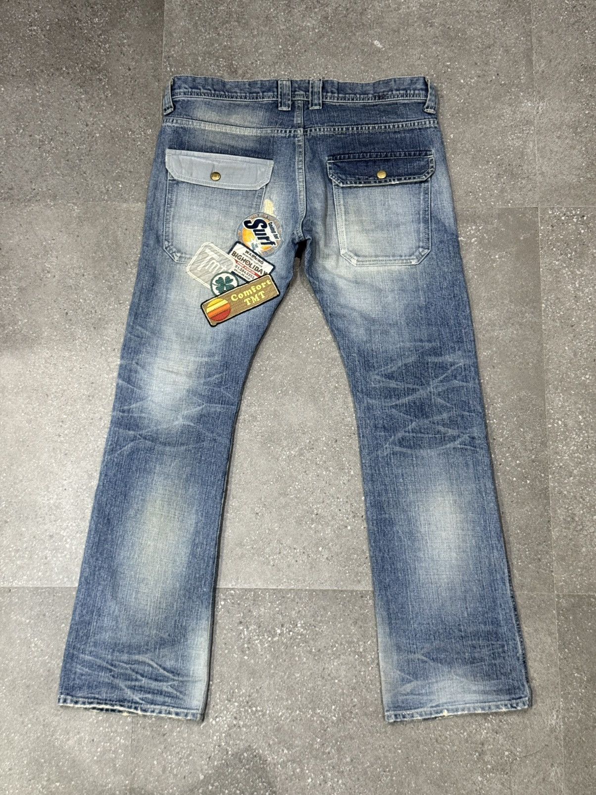 Japanese Brand Japanese fashion TMT japan Bush Denim PatchWork Jeans Size US 32 / EU 48 - 19 Thumbnail