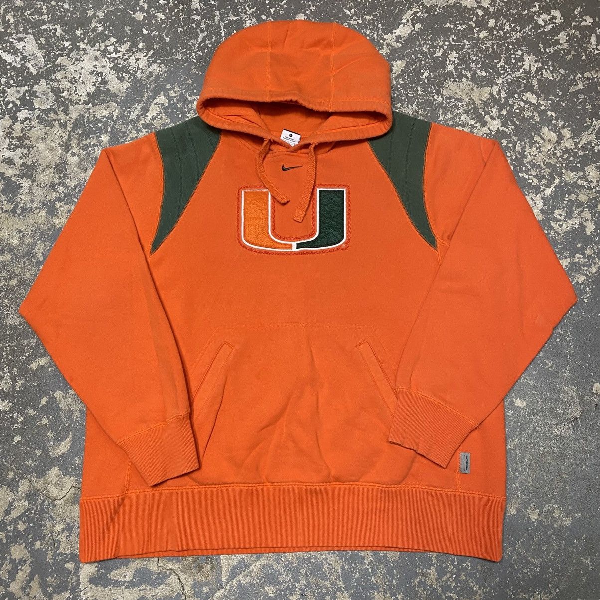 Nike × Vintage Vintage Nike Miami University Center Swoosh Hoodie Size US XL / EU 56 / 4 - 1 Thumbnail