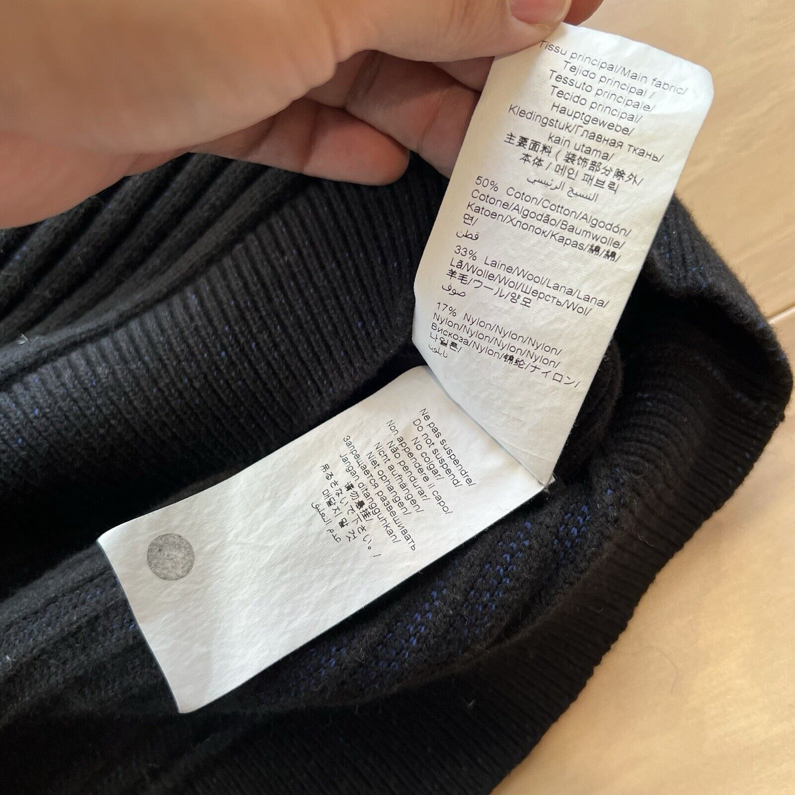 Kenzo Kenzo Paris Sweater Women's Medium Black Blue Wool Size M / US 6-8 / IT 42-44 - 7 Thumbnail