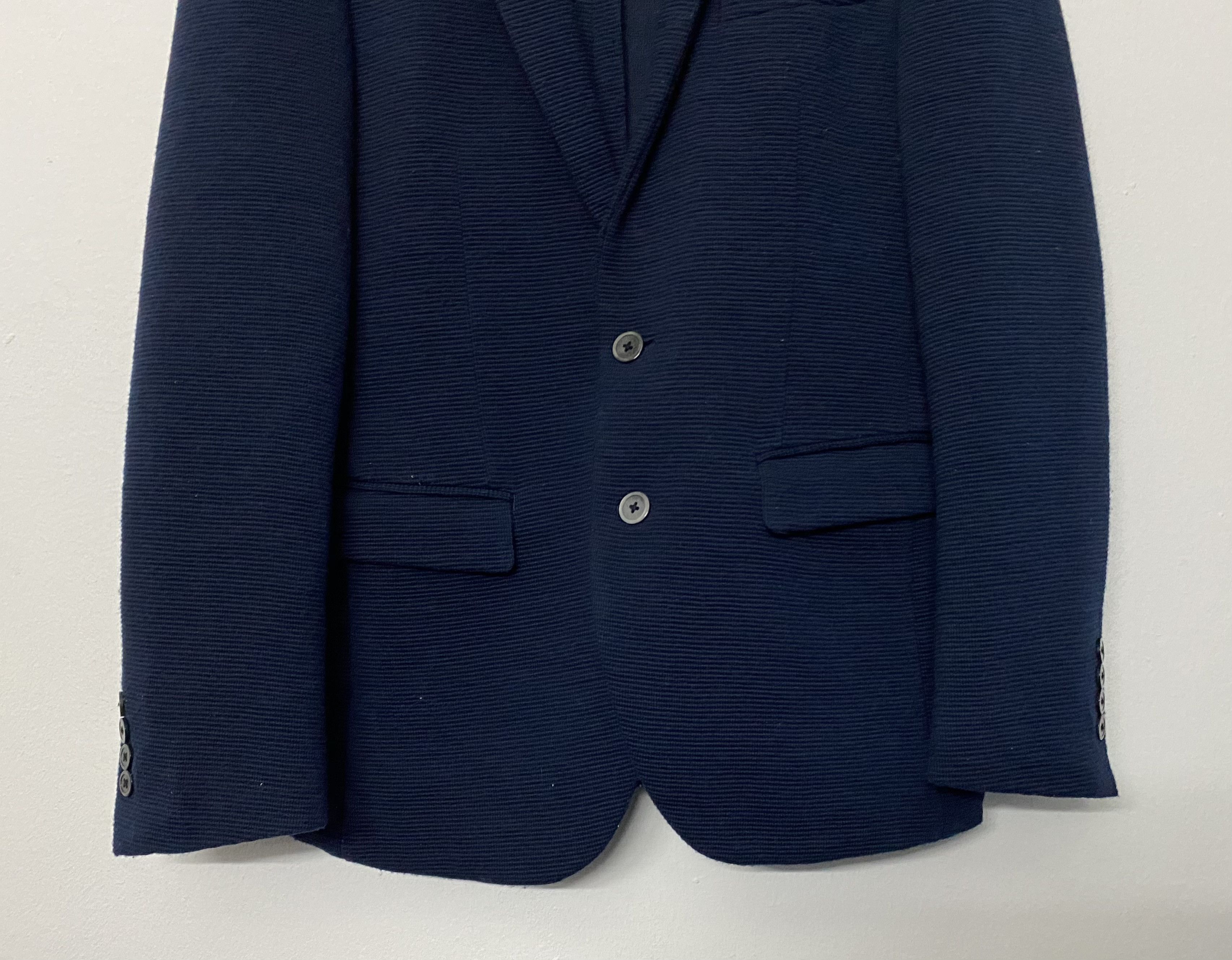 Beams Plus BEAMS HEART Textured Knit Navy Blazer Sport Coat Jacket Size US S / EU 44-46 / 1 - 4 Thumbnail