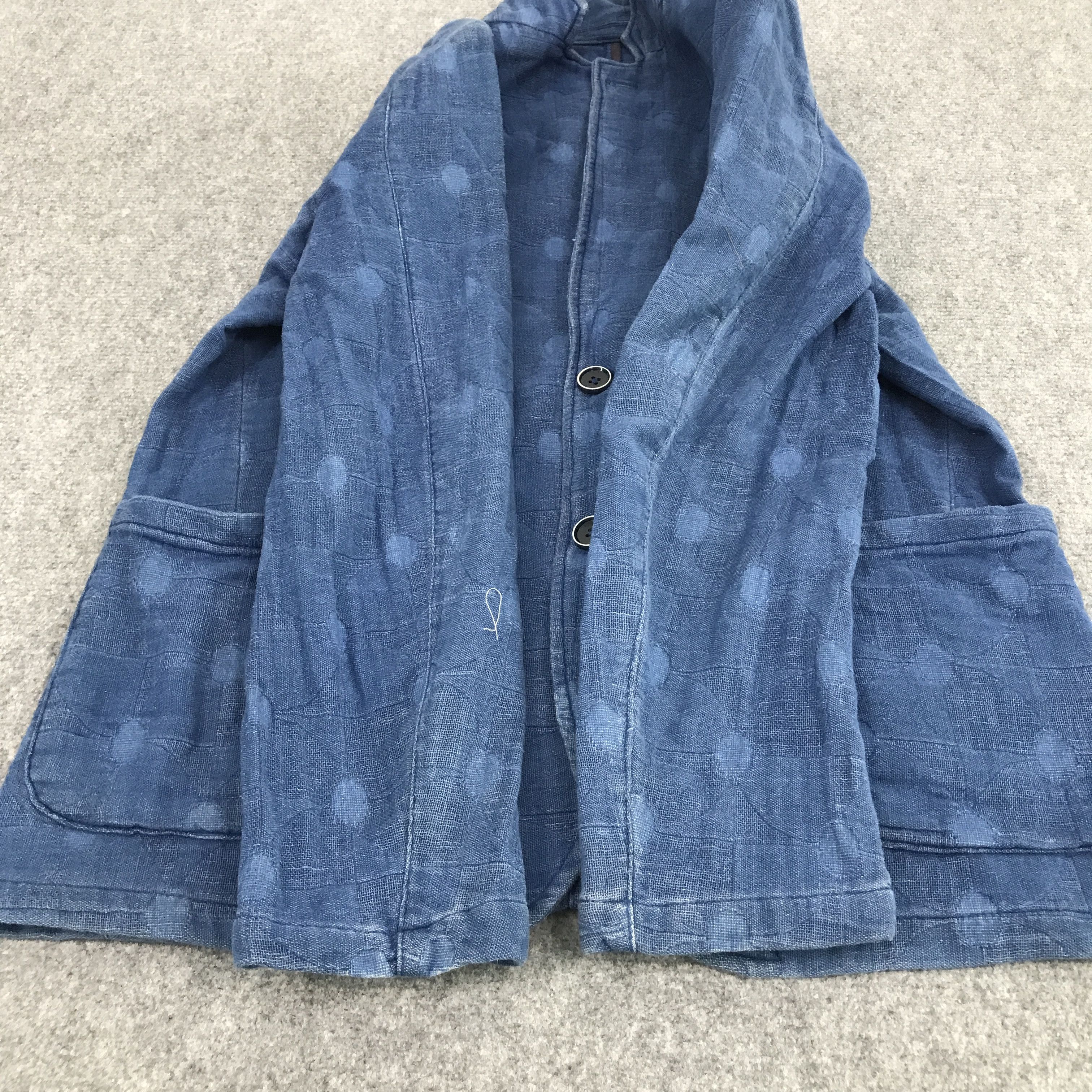 Indigo × Japanese Brand G STAGE INDIGO COTTON BLAZER JACKET Size US M / EU 48-50 / 2 - 7 Thumbnail