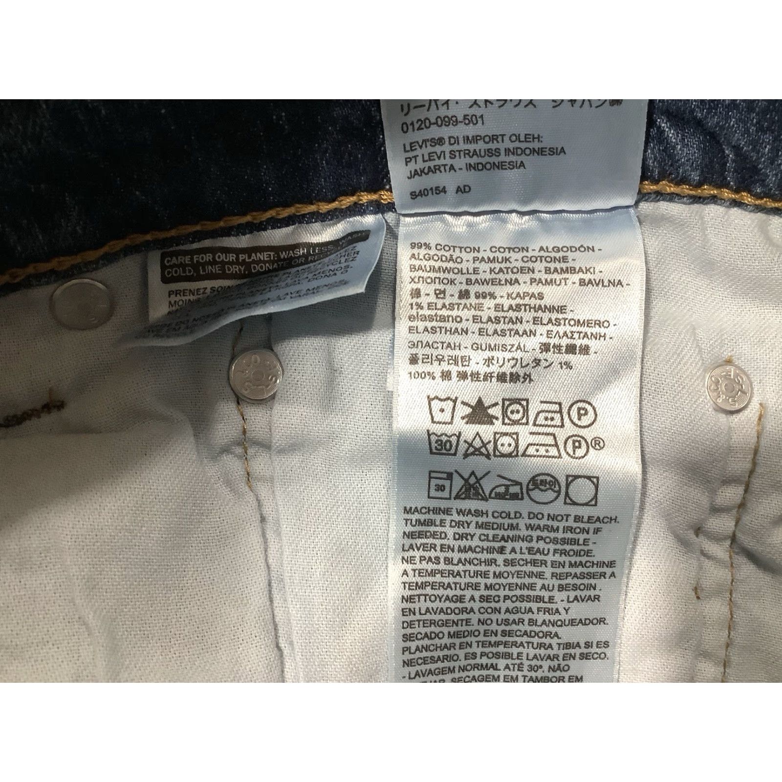 Levi's Levi's 505 Jeans Denim Blue Regular Fit Straight Leg 38X30 Mens Stretch New Size US 38 / EU 54 - 6 Thumbnail