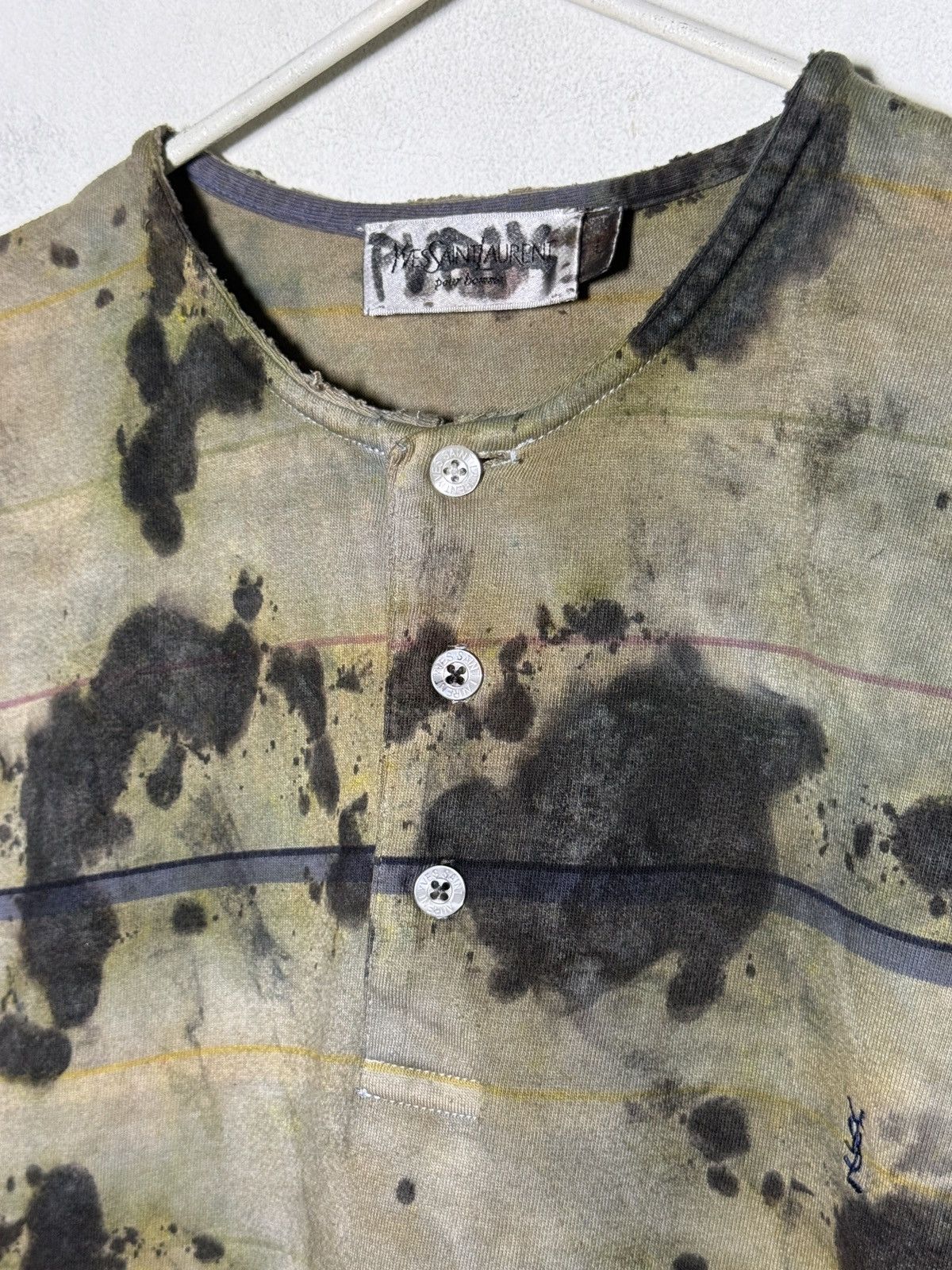 Yves Saint Laurent Vintage Yves Saint Laurent grunge painters sleeveless t Size US L / EU 52-54 / 3 - 3 Thumbnail