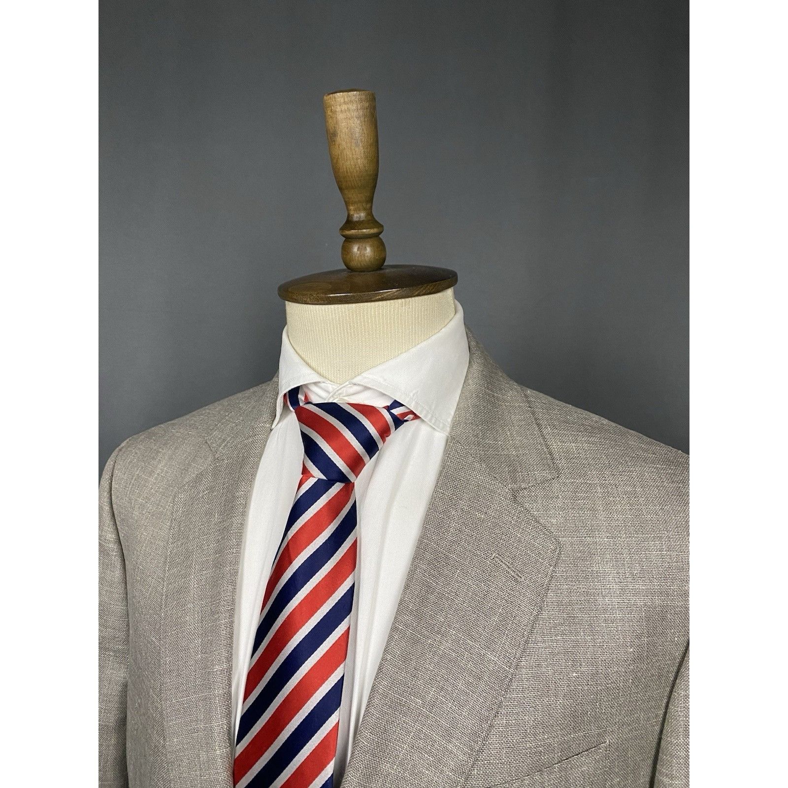Hackett NWT GREAT Hackett Saville Row Taupe Beige Wool Silk Blazer J Size 46R - 5 Thumbnail