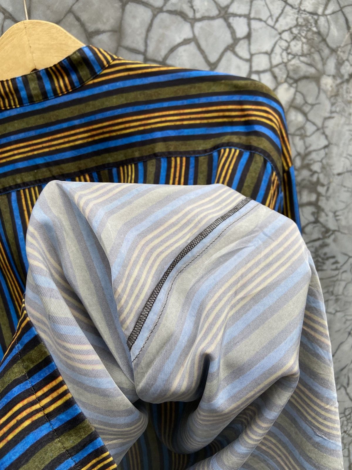 TOGA VIRILIS AW2021 Toga Virilis 50s Classics Stripe Asymetric Shirts Size US L / EU 52-54 / 3 - 13 Thumbnail