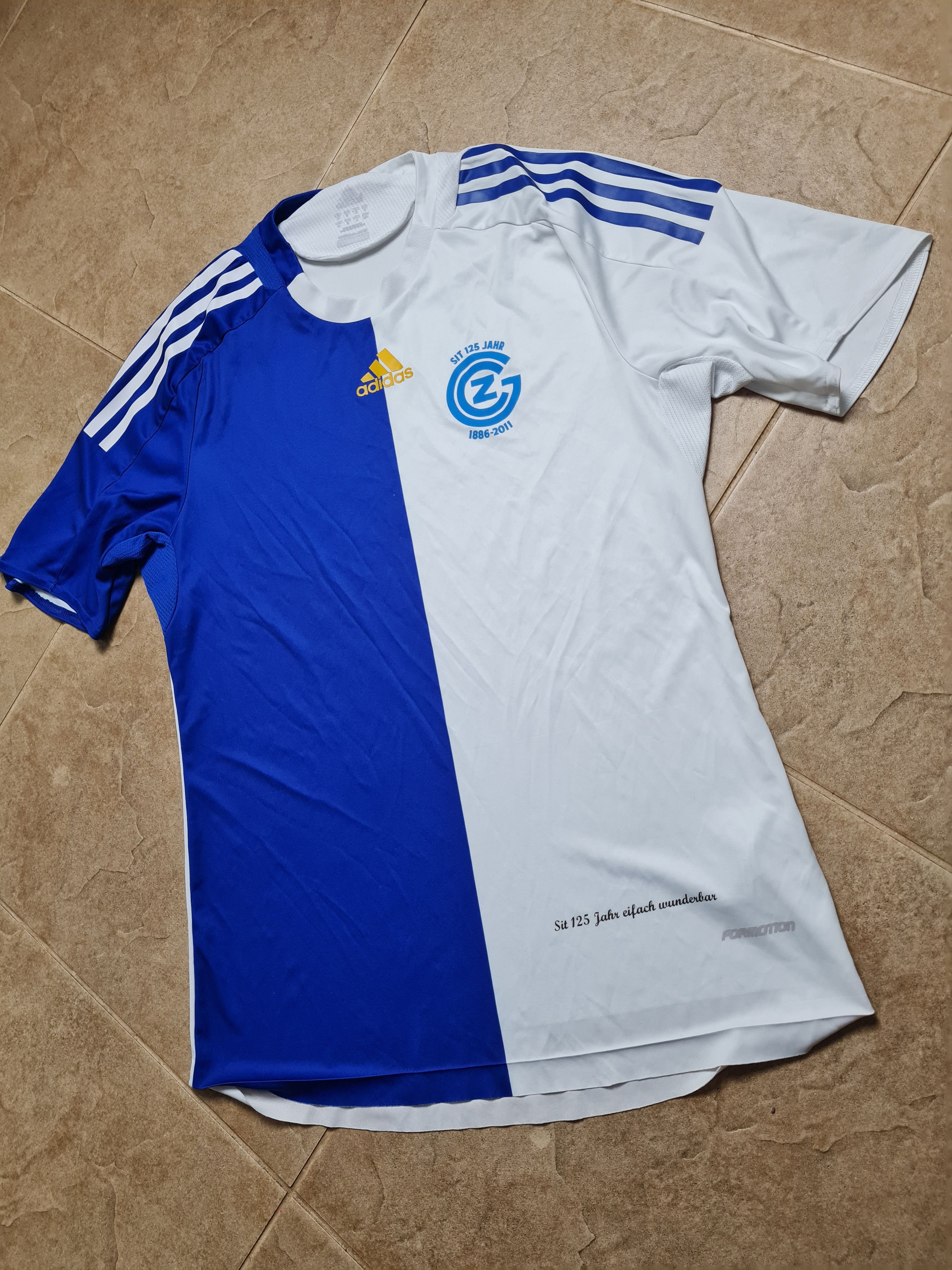 Adidas JERSEY GRASSHOPPER 2008/09 HOME SOCCER SHIRT ADIDAS 096004 Size US M / EU 48-50 / 2 - 4 Thumbnail