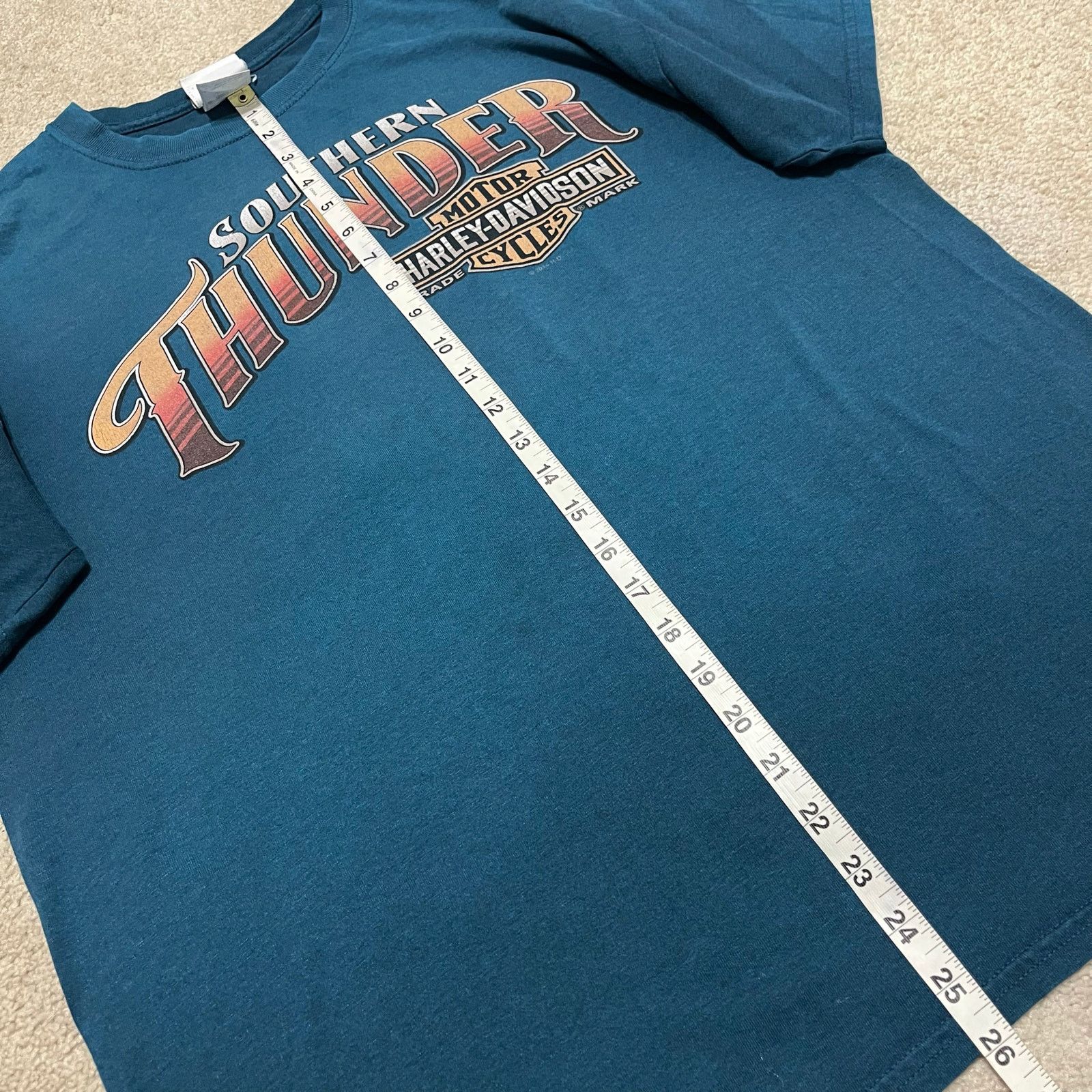 Harley Davidson Harley Davidson Southern Thunder Faded Turquoise Shirt Large Size US L / EU 52-54 / 3 - 5 Thumbnail