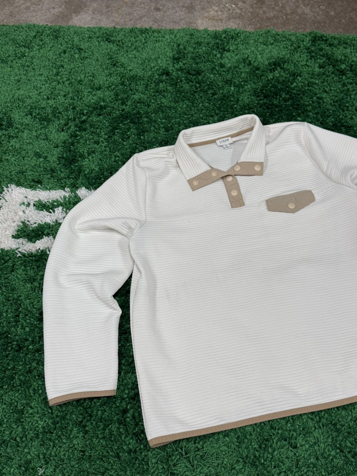 J.Crew J.Crew Snap Button Pull Over Sz. XL White Jcrew Size US XL / EU 56 / 4 - 3 Thumbnail