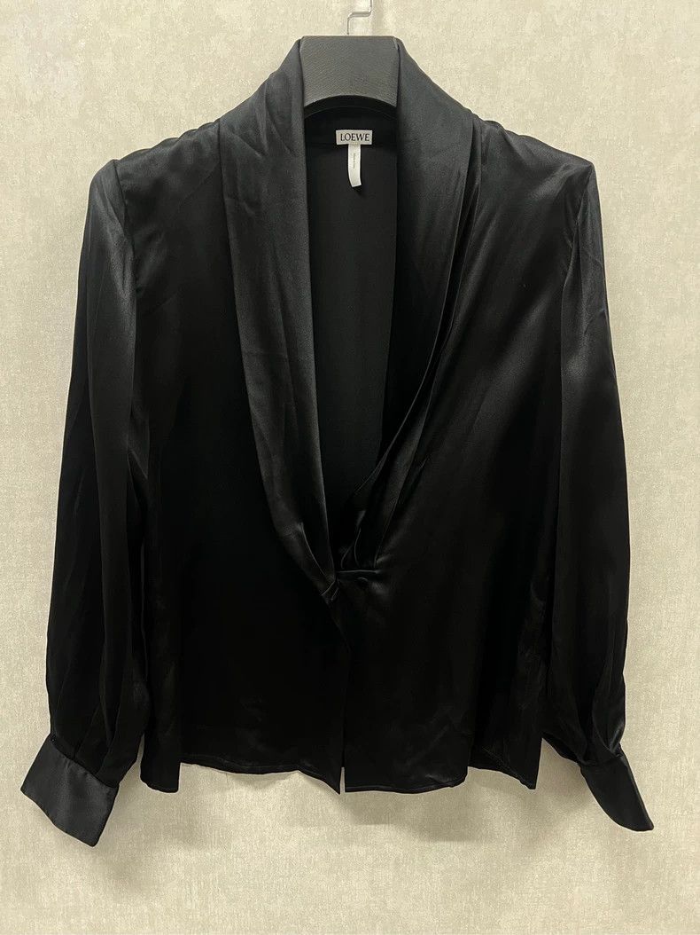 Loewe LOEWE Black silk shirt Size XS / US 0-2 / IT 36-38 - 1 Thumbnail