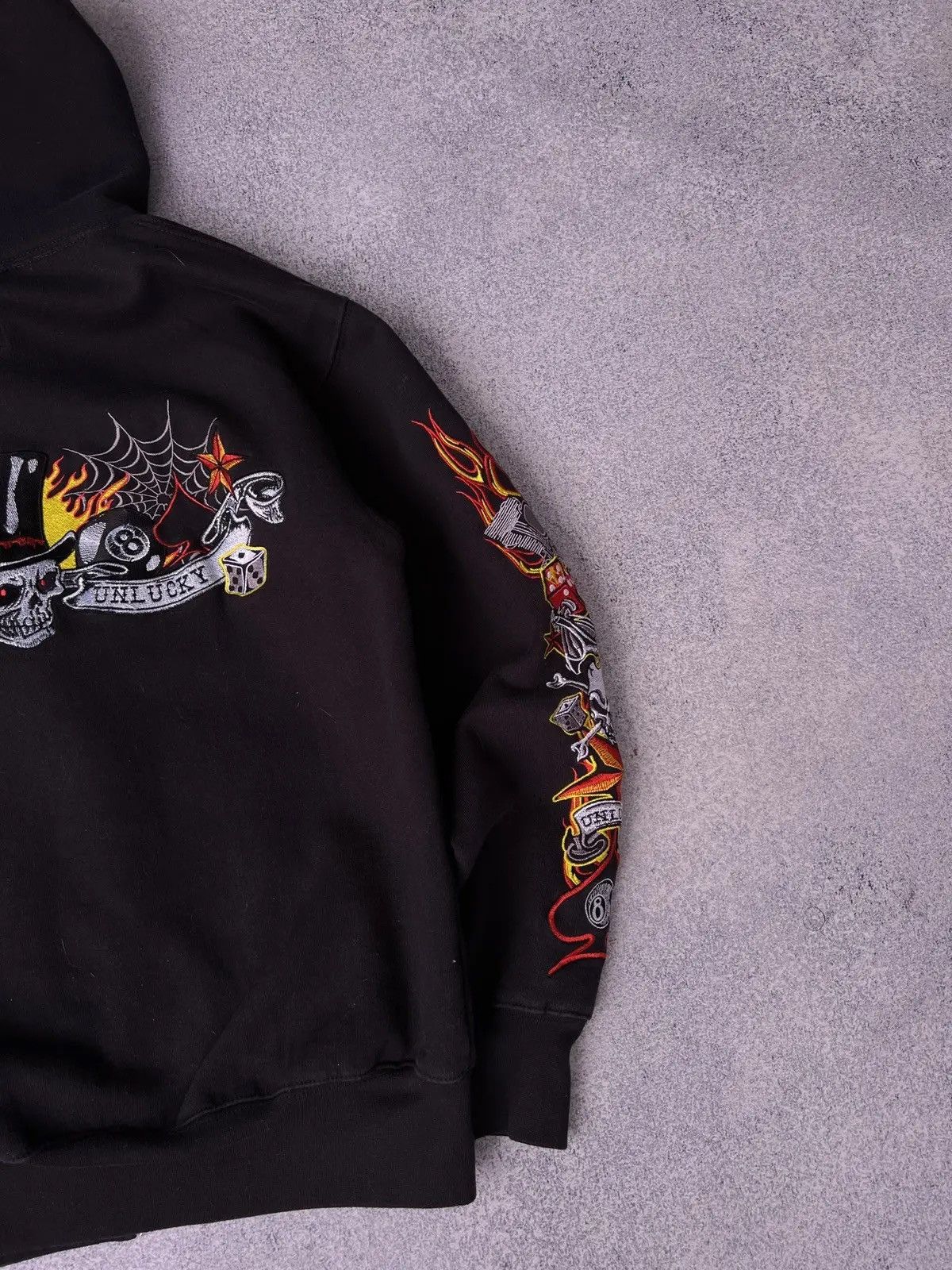 Japanese Brand × Vintage Vintage Lucky Unlucky Ed Hardy Style Women’s zip hoodie Size M / US 6-8 / IT 42-44 - 10 Thumbnail