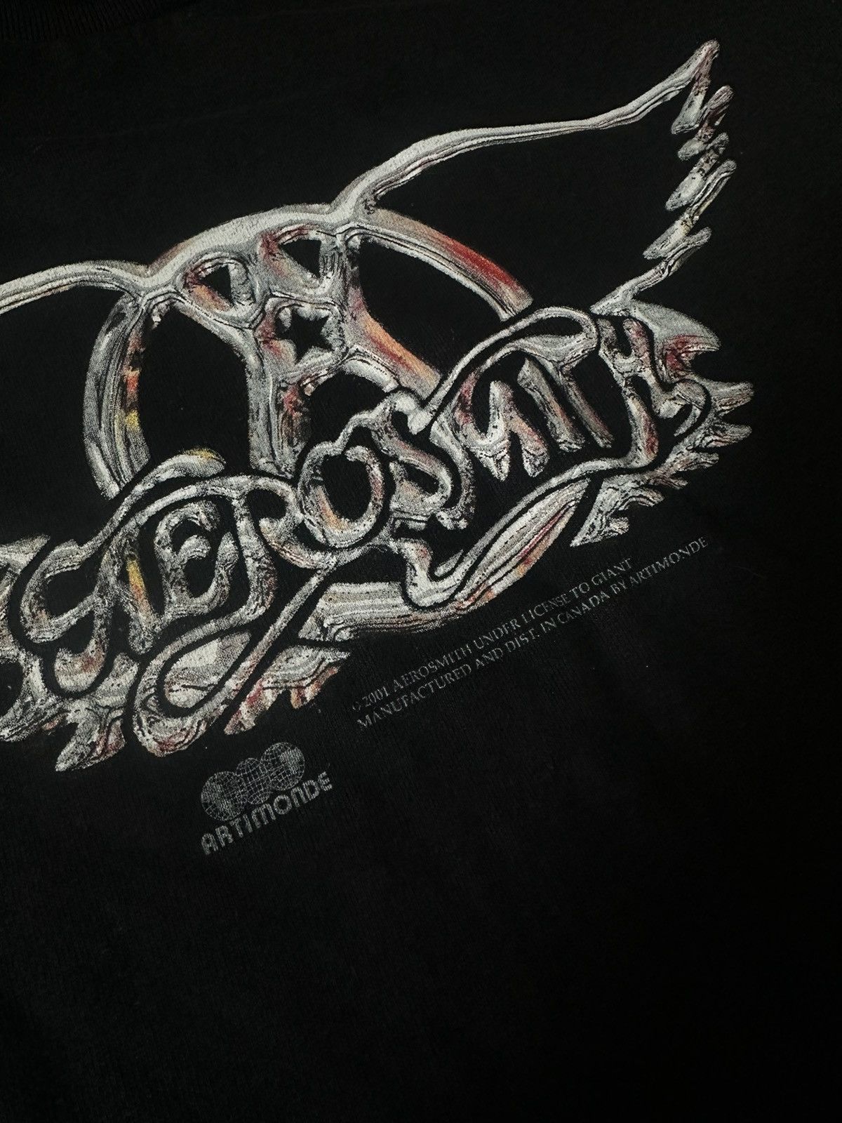 Band Tees Vintage 2001 Aerosmith Just Push Play Sorayama Tee Shirt Size US M / EU 48-50 / 2 - 4 Thumbnail