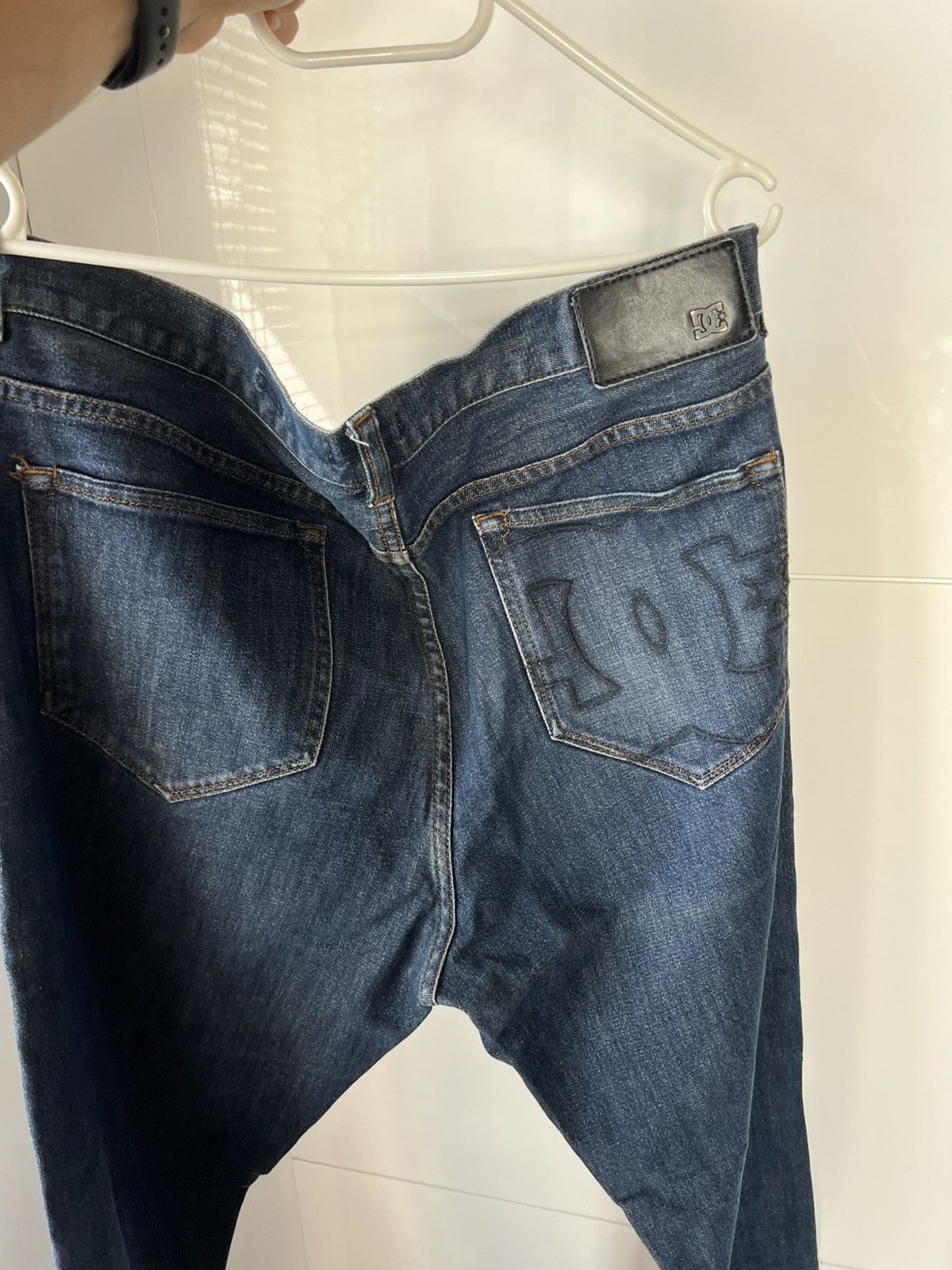 DC Vintage Dc Shoes Big Logo Loose Fit Y2K Opium Selvage Jeans Size US 34 / EU 50 - 5 Thumbnail