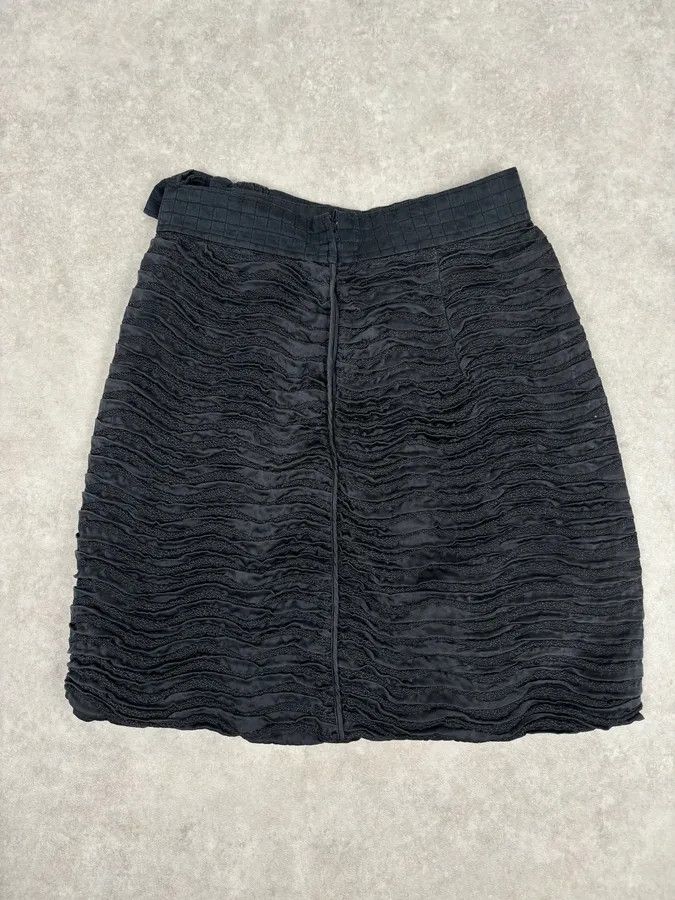 Prada Prada Black Silk Ruched Skirt Size 26" / US 2 / IT 38 - 7 Thumbnail