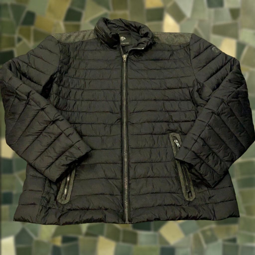 Vintage By Definition Jacket Mens XL Black Puffer Zipped Pockets Lined Size US XL / EU 56 / 4 - 1 Thumbnail