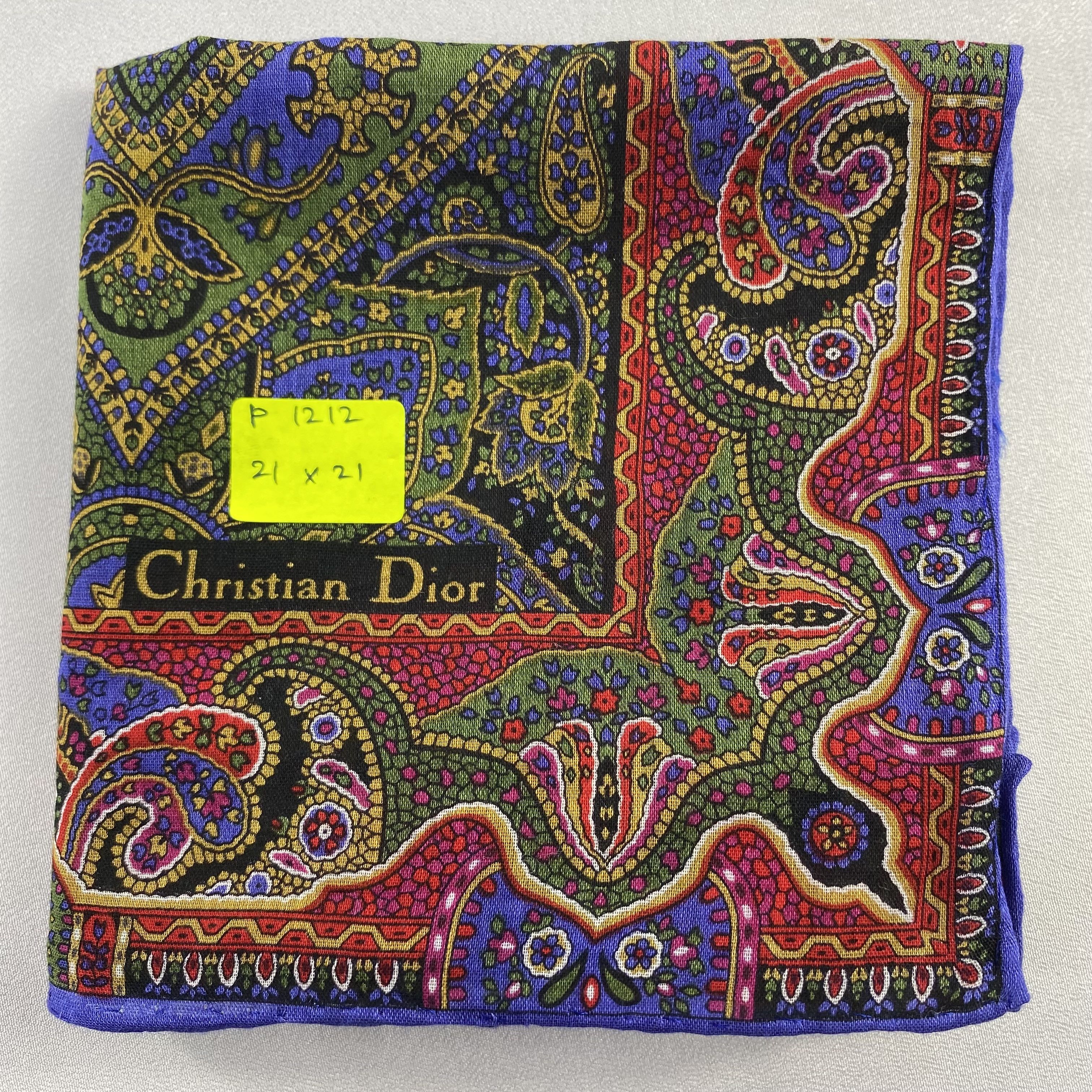 Vintage Christian Dior Monsieur Handkerchief / Neckerchief-P1212 Size ONE SIZE - 5 Thumbnail