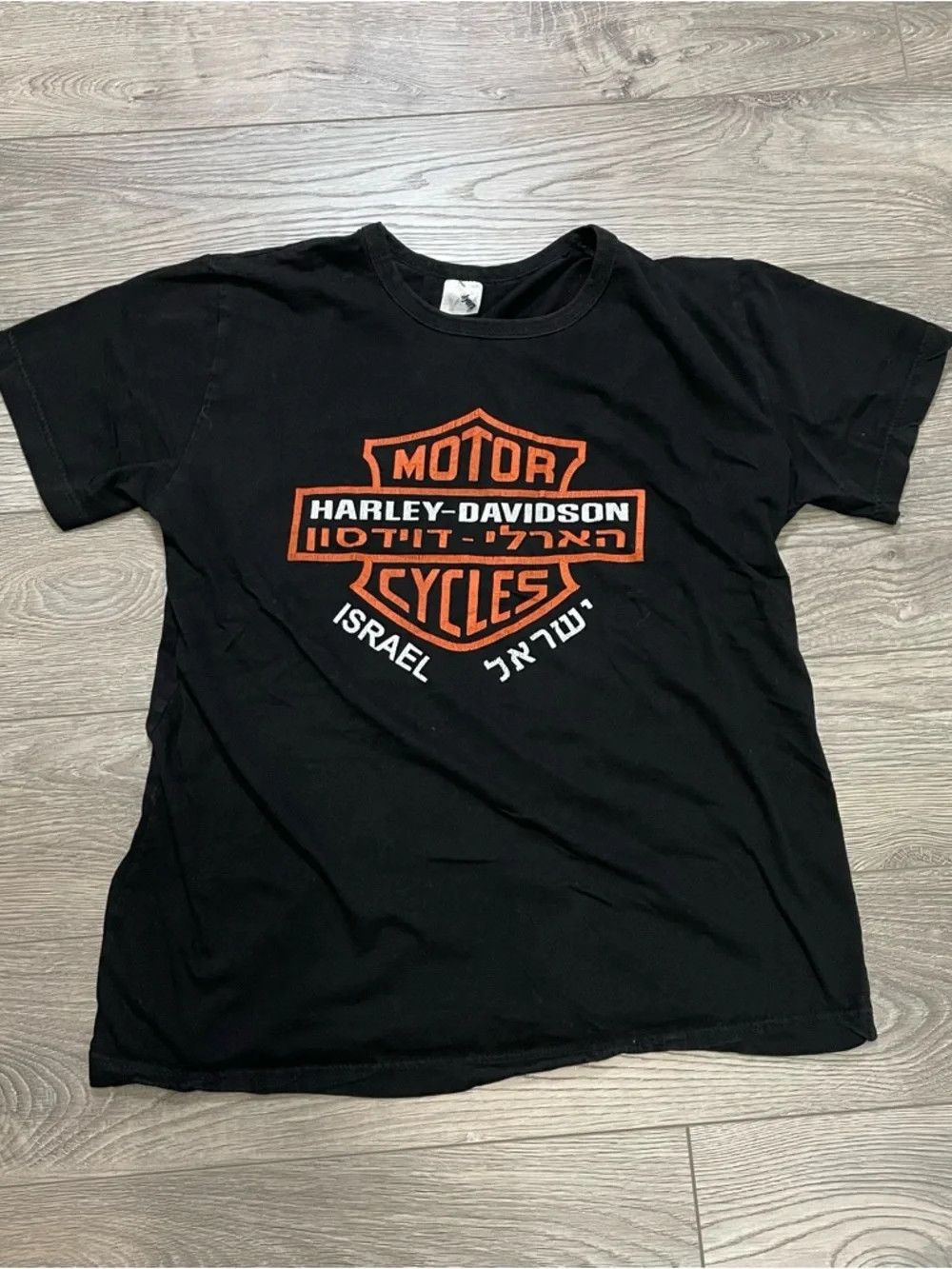 Harley Davidson Vintage 90s Harley Davidson Israel T-Shirt Hebrew Logo Size US M / EU 48-50 / 2 - 1 Thumbnail