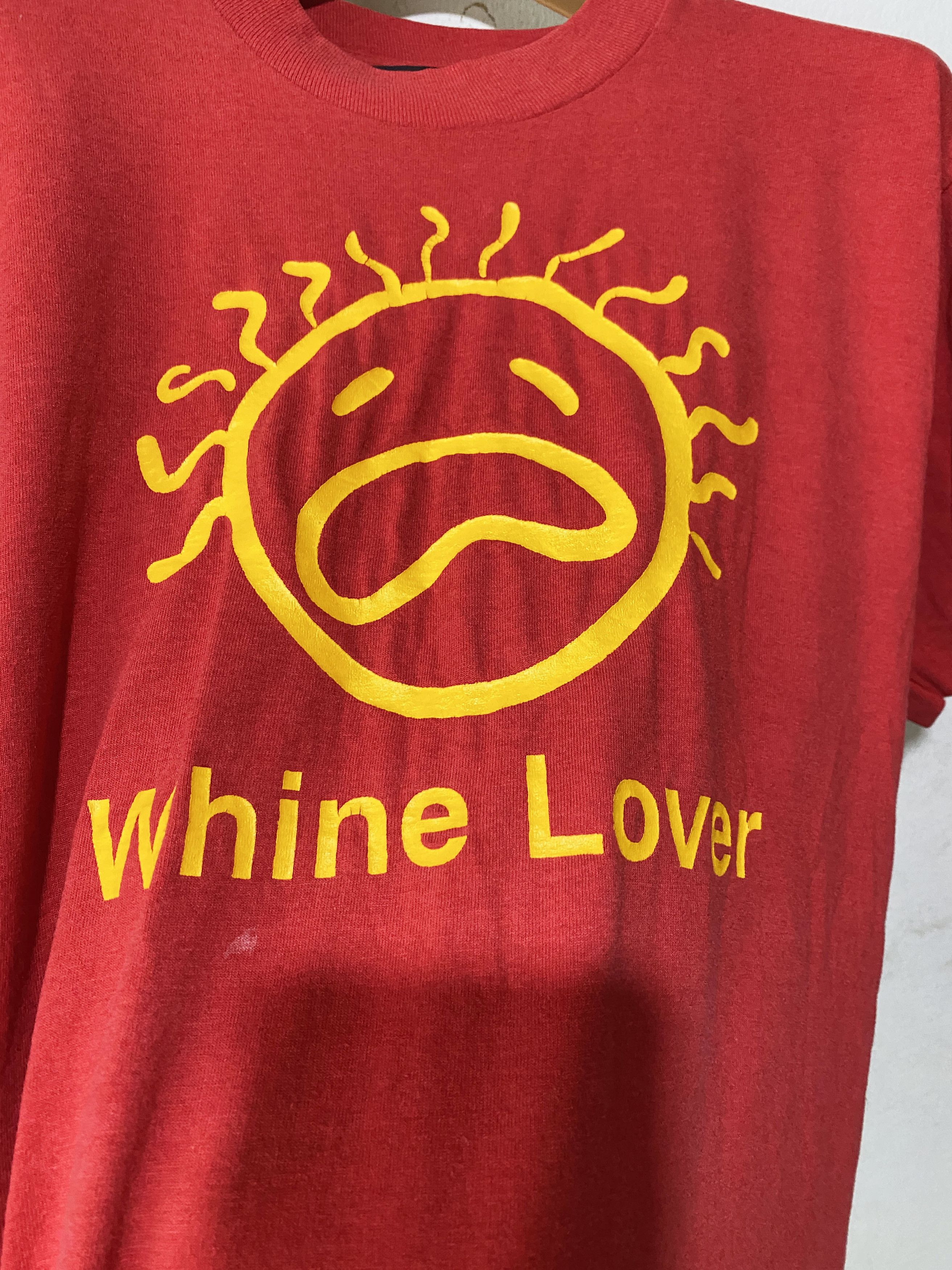 Vintage Vintage 90s Whine Lover Shirt Size US M / EU 48-50 / 2 - 2 Thumbnail