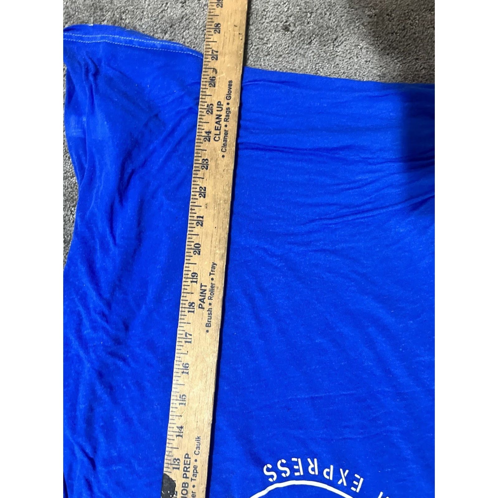 Express VINTAGE Express Shirt XL Mens Blue Logo Graphic Print T-Shirt 100% Cotton Crew Neck Slim Fit Short Sleeve Size US XL / EU 56 / 4 - 5 Thumbnail