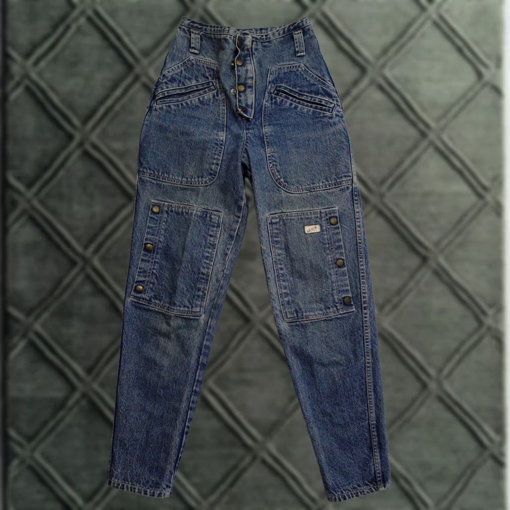 Guess VINTAGE GUESS Womens Jeans Snap-pocket High Waist Mom Blue 24 Pockets MEASUREMENTS ARE PROVIDED IN PICTURES Mens Girls Girls Size 42" / US 20 - 1 Thumbnail