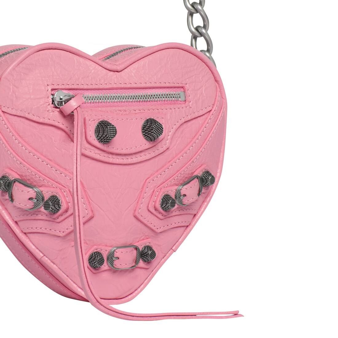 Balenciaga o1tr1nto0525 Size: OS / Le Cagole Heart Mini Bag in Pink Size ONE SIZE - 7 Thumbnail